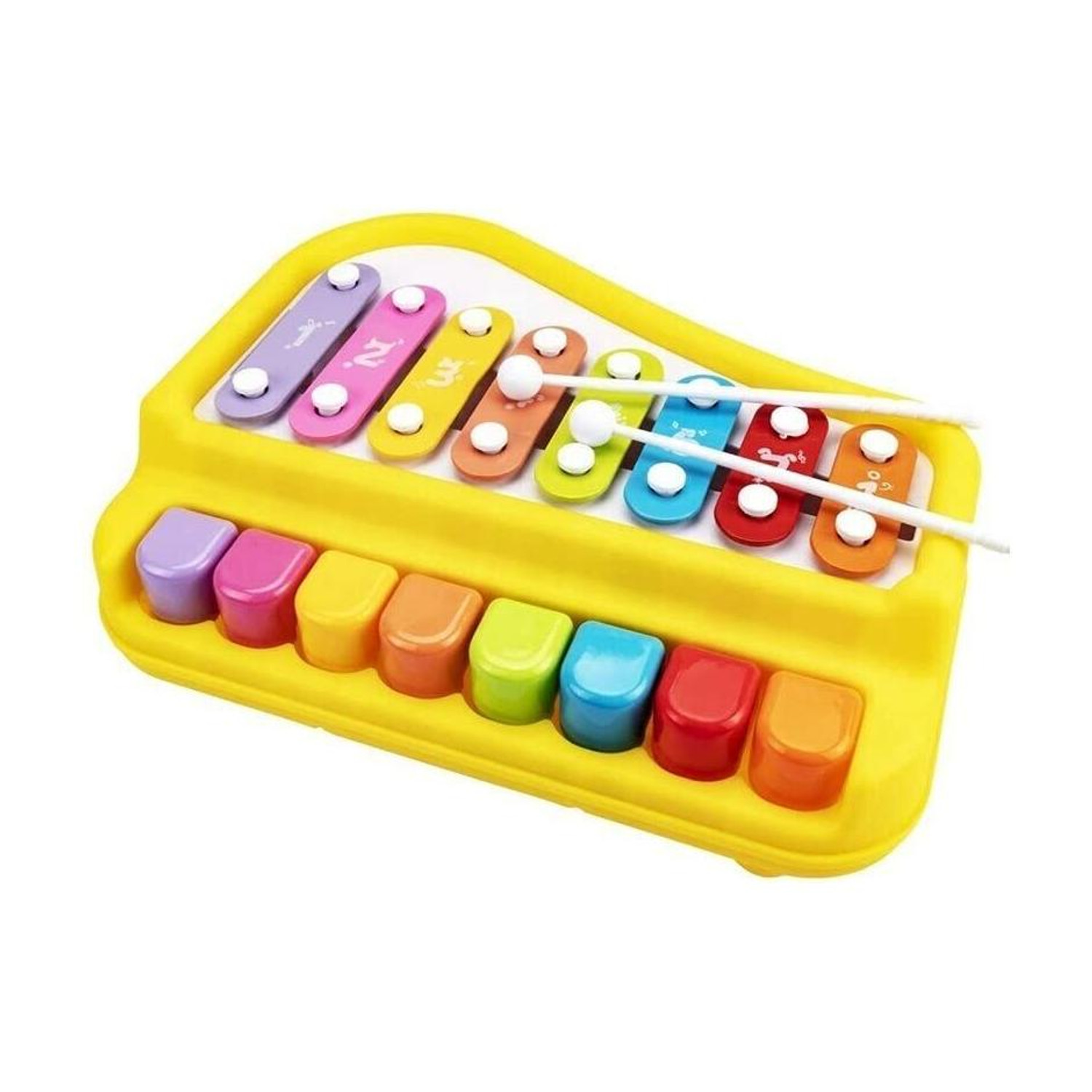 Image of xelix 2 in 1 Baby Piano Xylophone Toy 8 Multicolored Key Keyboard Baby Kids Girls Boy