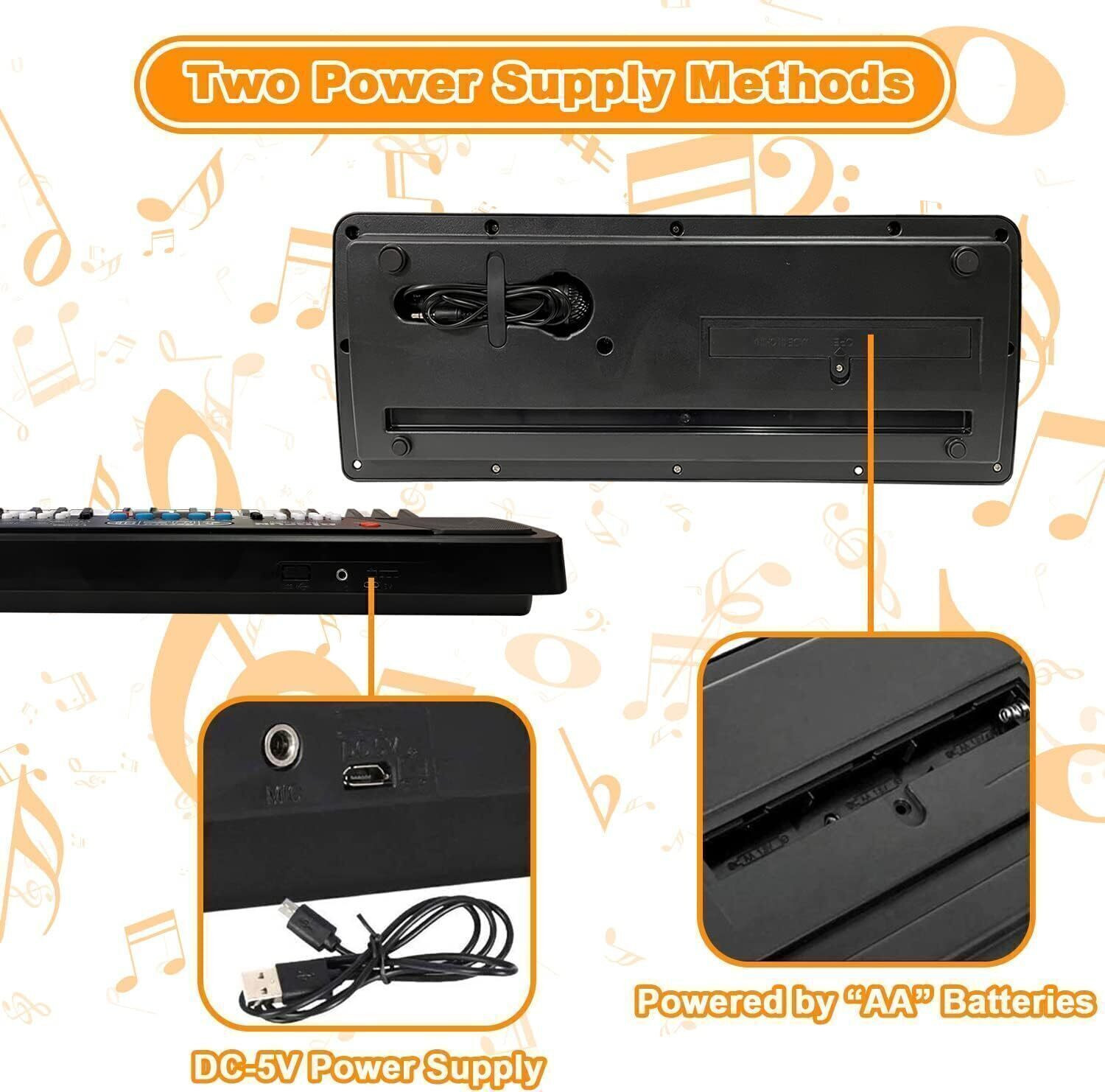 Image of SALEOFF The 37 Key Piano Keyboard Toy with Recording, Mic and USB Cable for Power-74