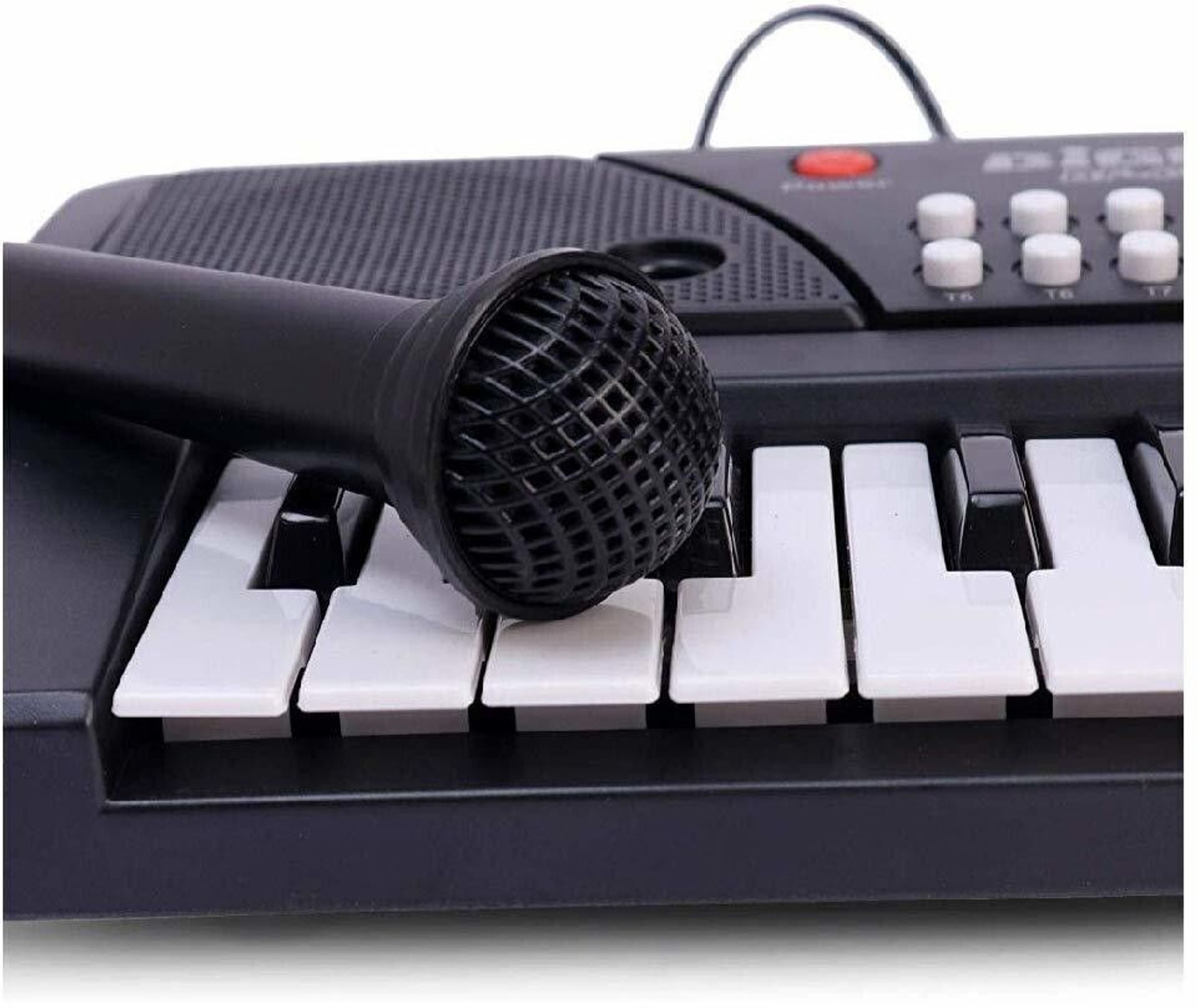 Image of Qbik Kids Keyboard Piano, 37 Keys Piano Keyboard for Kids Musical Instrument Gift Toys for Over 3 Year Old Children (Black and White)