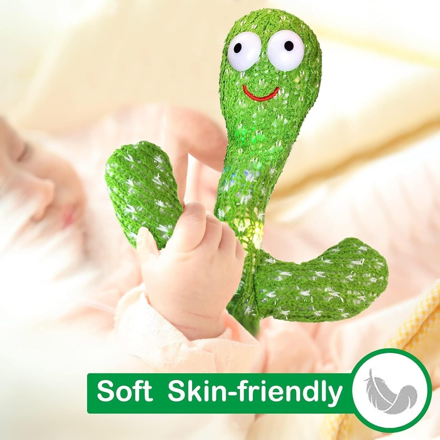 Image of JYT Interactive Musical Cactus Toy Talking Singing Mimicking -Repeat What You Say