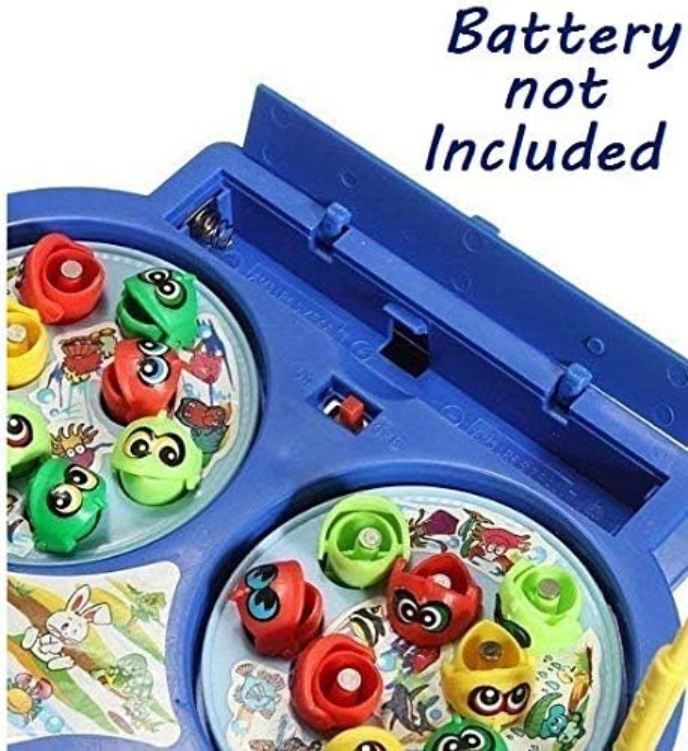 Image of MOVE TOYS Fishing Game for Kids, Magnetic Fish Catching Game with 32 Pieces (Blue)