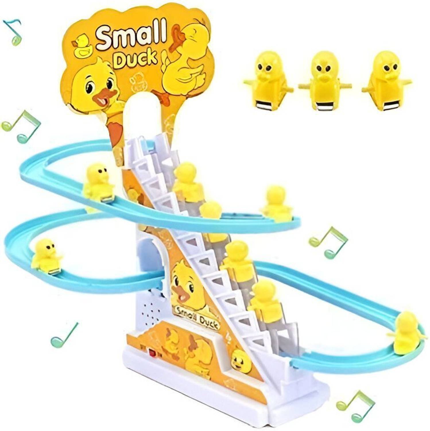 Vally Small Duck Climbing Dancing Track Lights and Music Toy - Image 1
