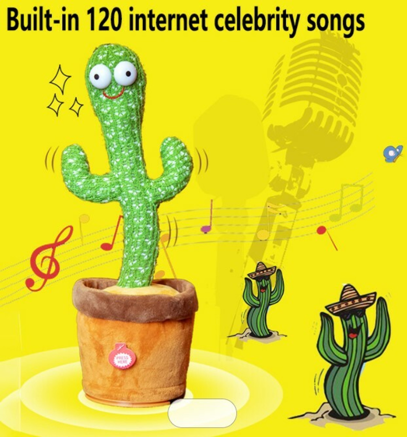 Image of Onshhm Dancing Cactus Toy Talking Cactus Toys for baby talking parrot Kids Toys