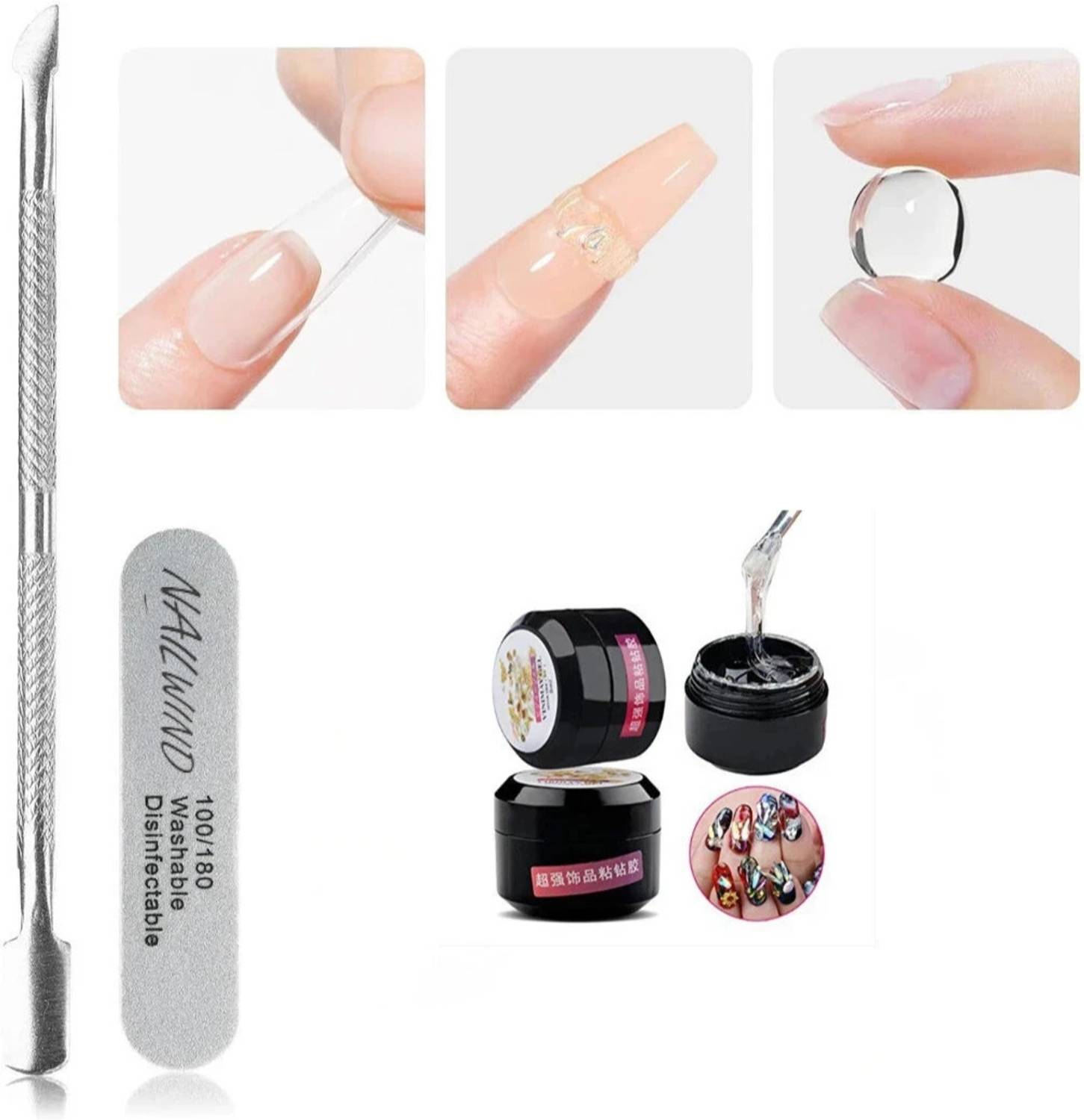 NAILWIND Solid Nail Glue Gel for Press On Nails Soft Gel 8g Gel