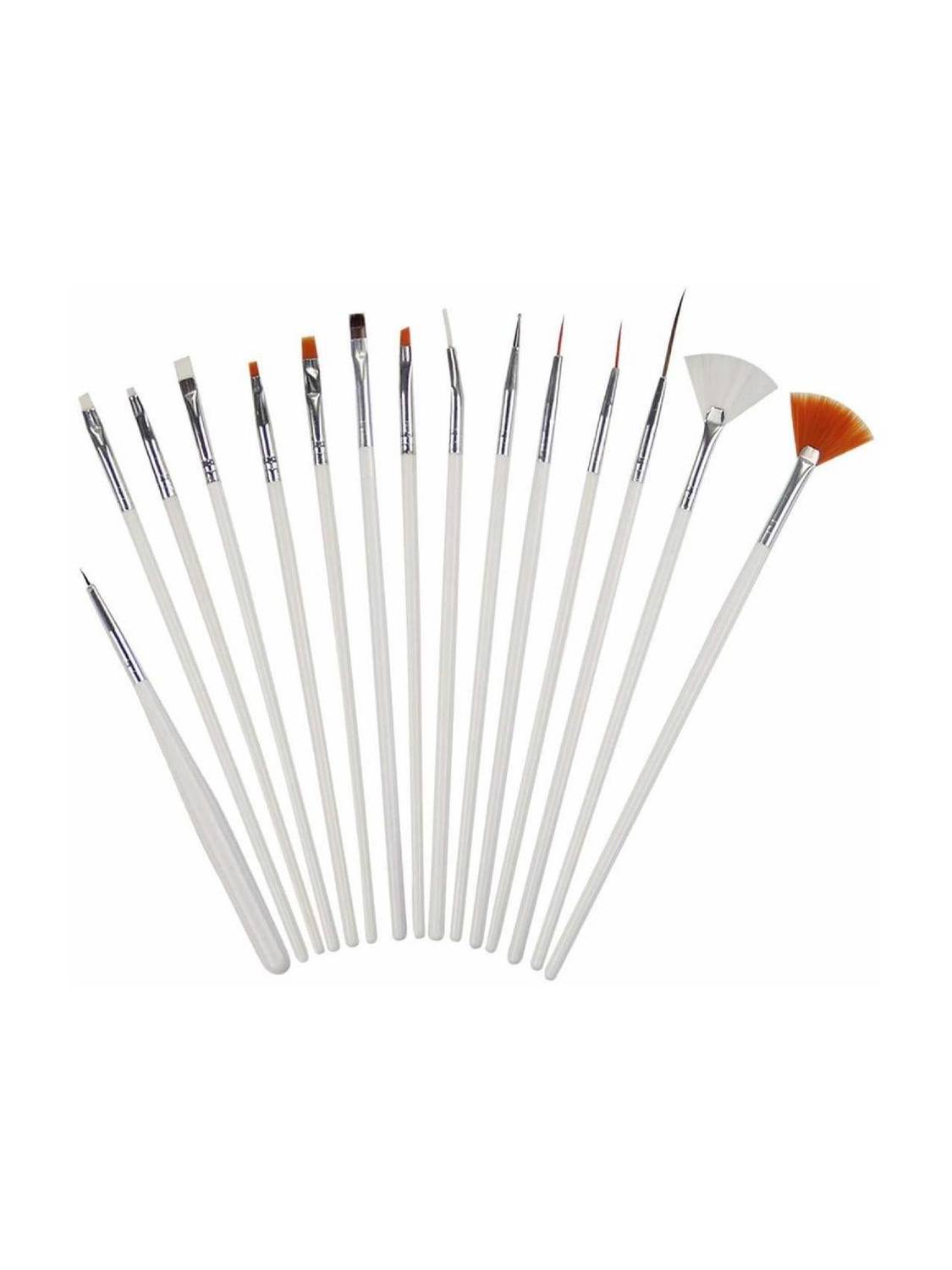 angelie 15pcs Nail Art Design Painting Drawing UV Polish Brush Tools Set Kit