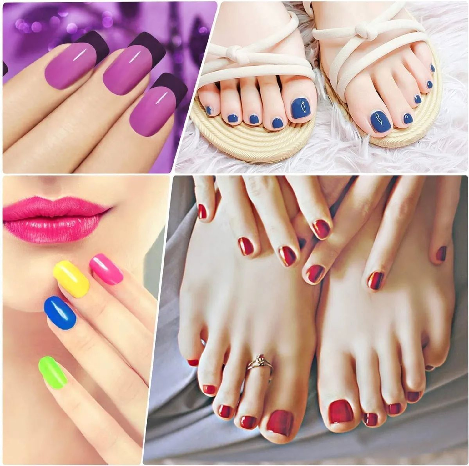 Image of feelhigh 36 Colors Nail UV Gel Kit Soak off LED Nail Art Pure Color Gel Pod UV Gel Polish