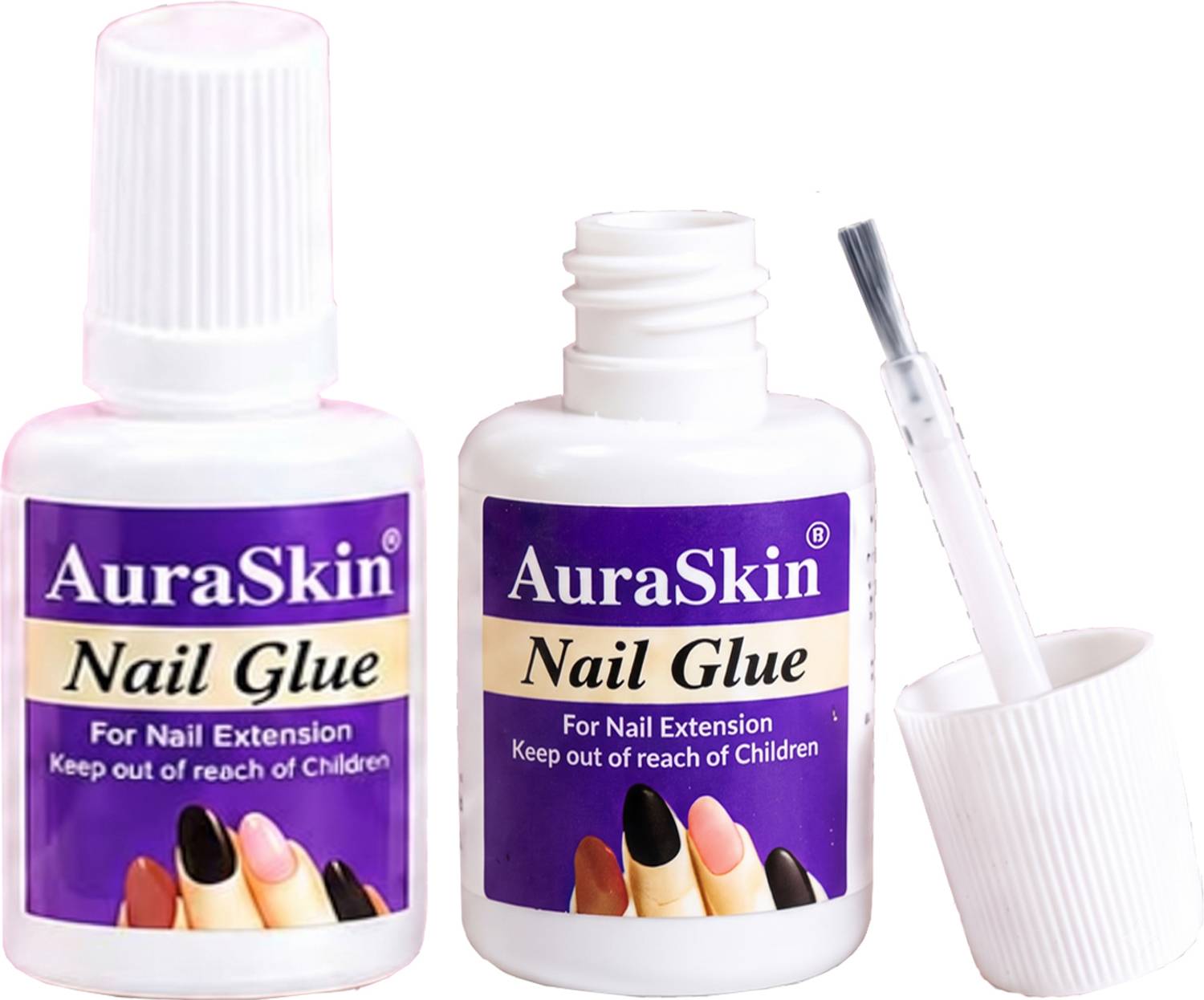 AuraSkin Suoer Strong Brush on Nail Glue for Acrylic Nails Fake Nails and Nail Art 10gm