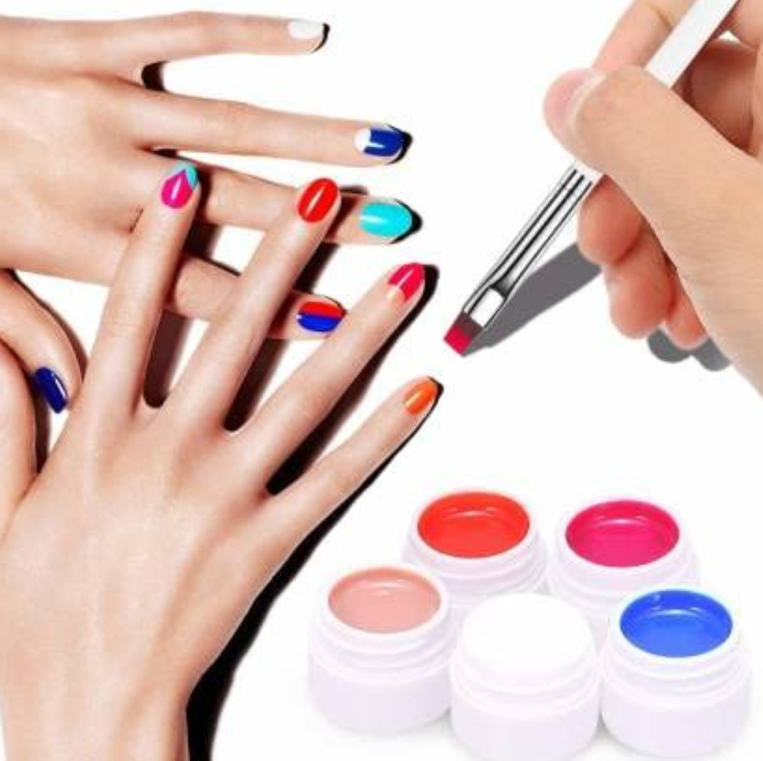 Image of feelhigh 36 Colors Nail UV Gel Kit Soak off LED Nail Art Pure Color Gel Pod UV Gel Polish