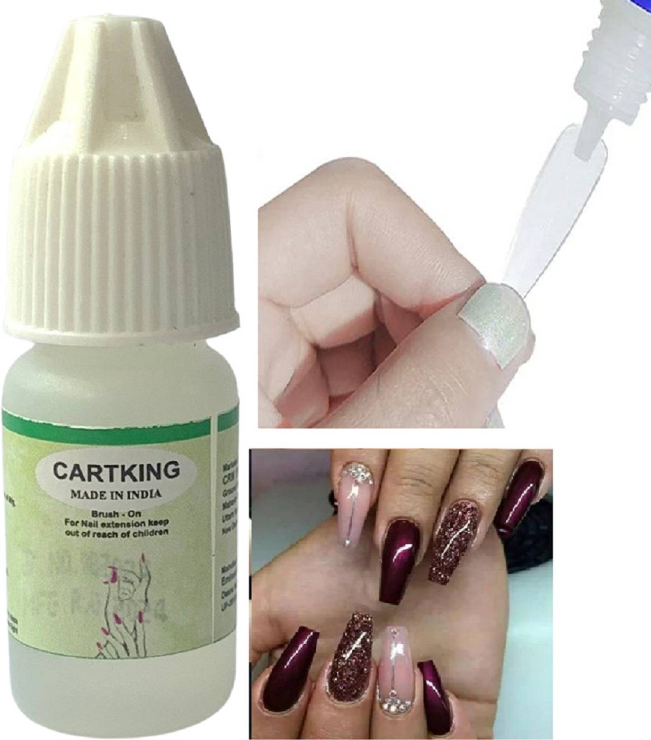 CartKing Professional Nail Glue for Nail Extensions | Fast-Drying, Strong Adhesive | 3g