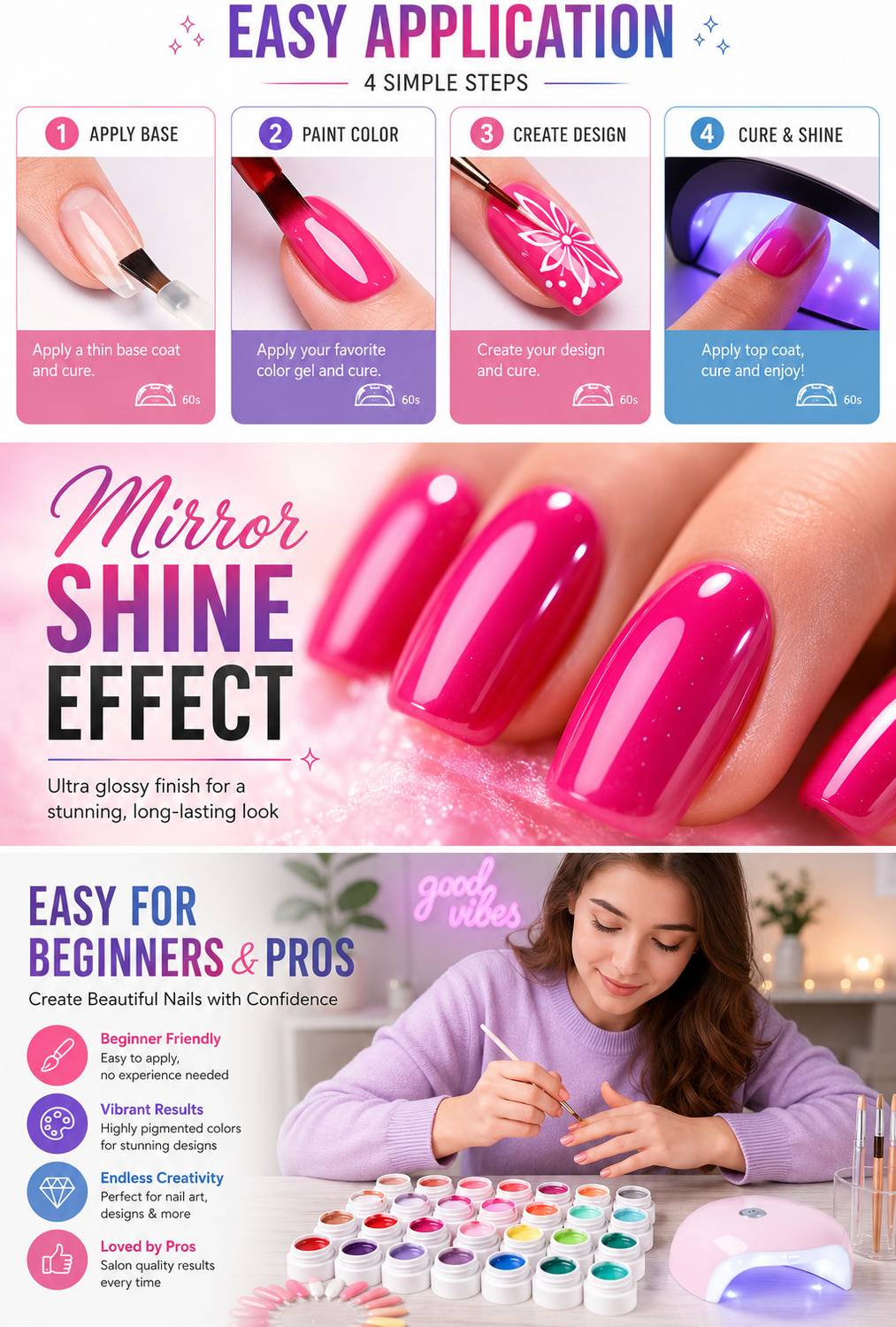 Adoere 36 Colors UV Gel Nail Kit - Image 4