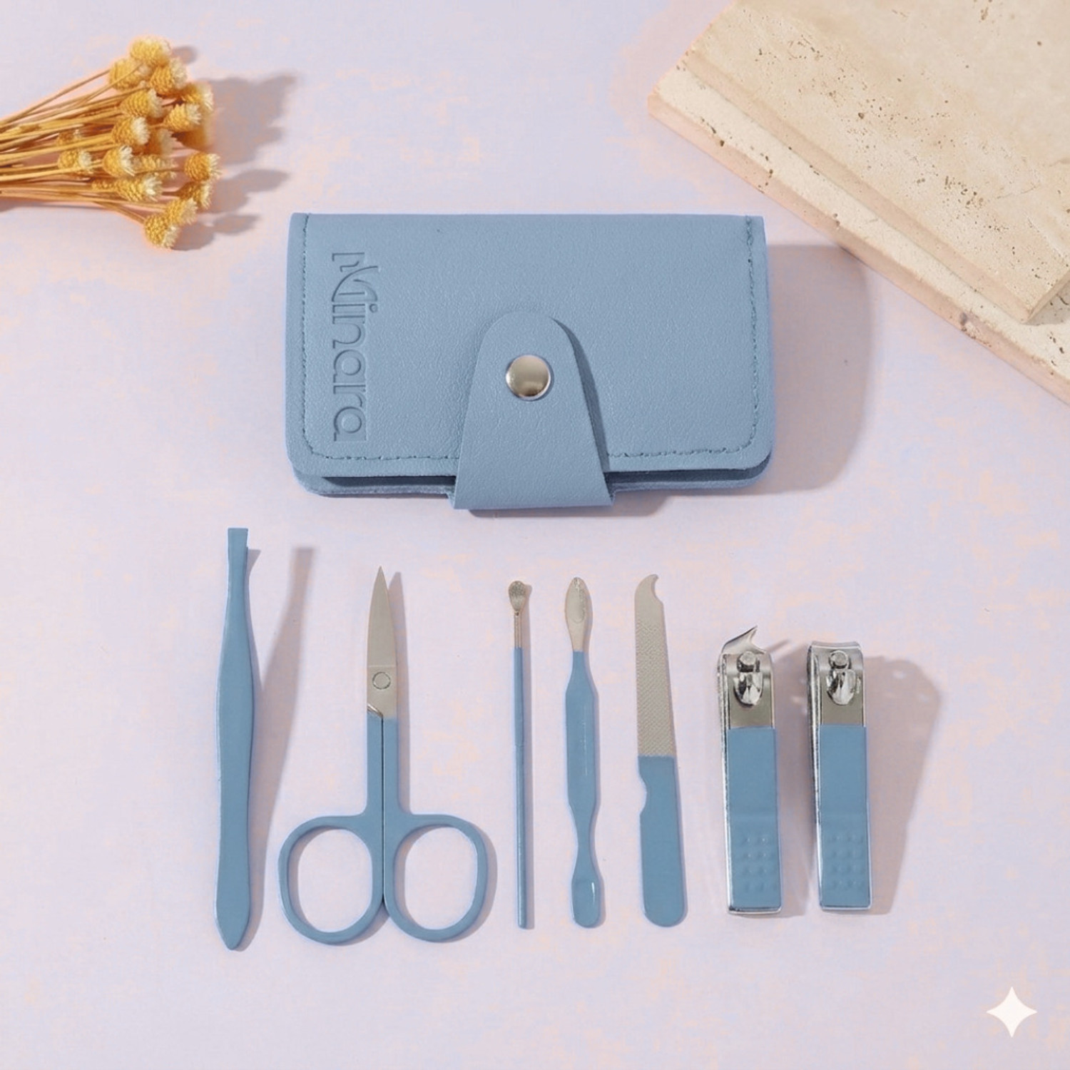 Image of MINARA 7 In 1 Manicure, Pedicure & Grooming Kit Blue