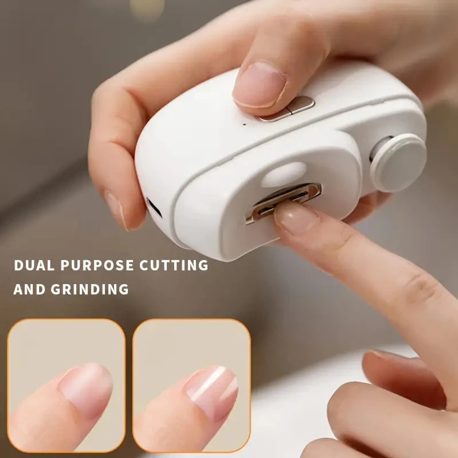 Image of Elektriglow Rechargeable Dual Purpose Electric Nail Clipper & Grinder for Trimming & Shaping
