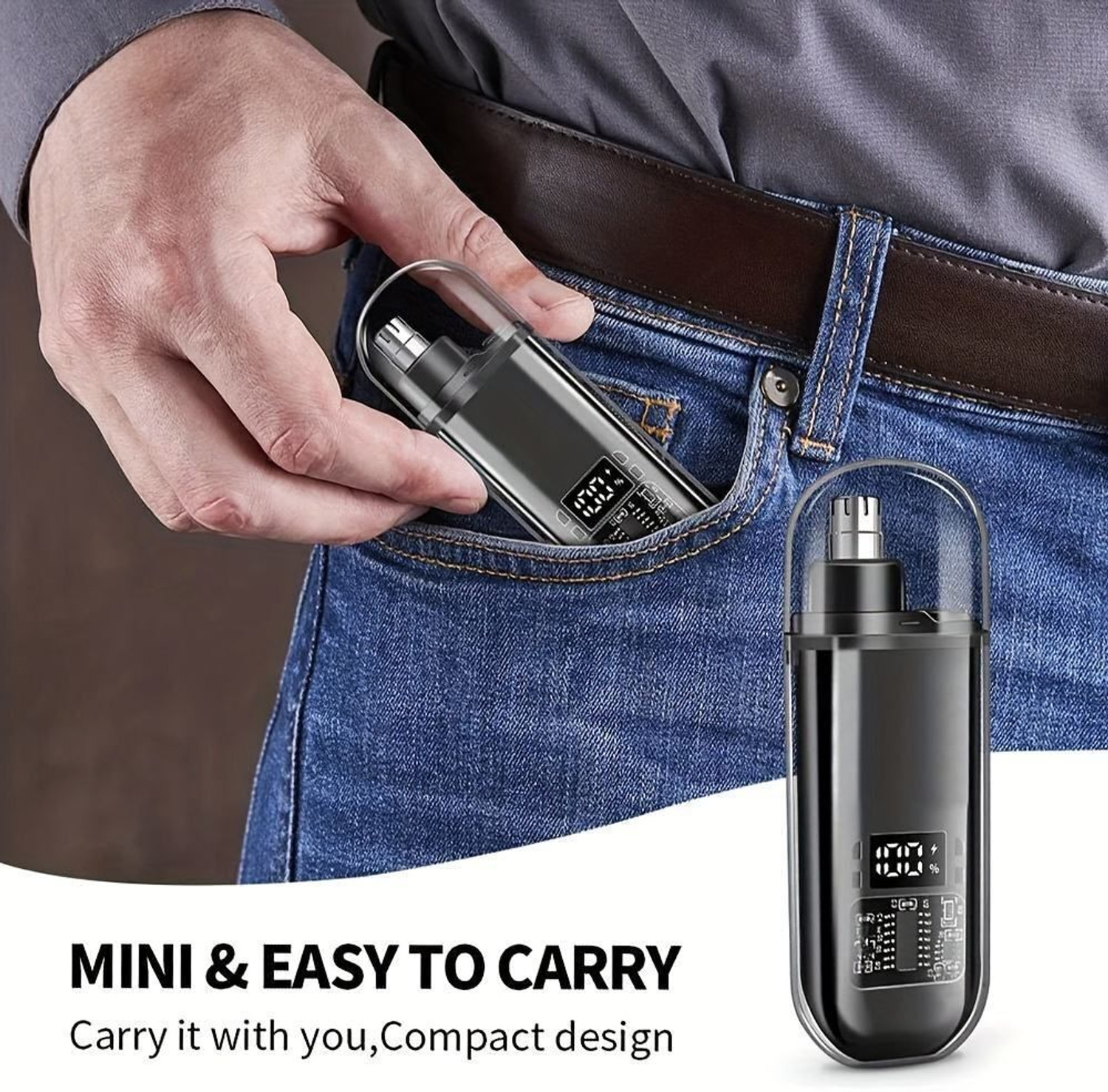 Image of VHRENTERPRISE Rechargeable Nose & Ear Hair Trimmer Precision Grooming Tool