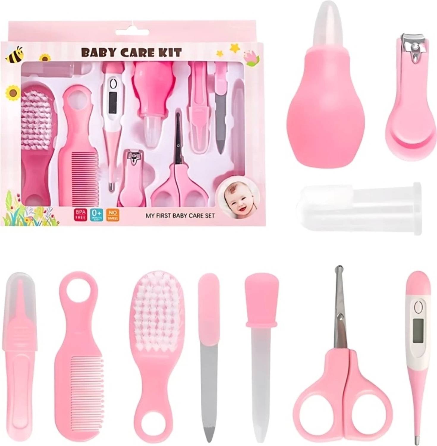 BABU STYLE New Born Baby Healthcare Kit, Complete Set Baby Care Gifting Set of 10 Piece