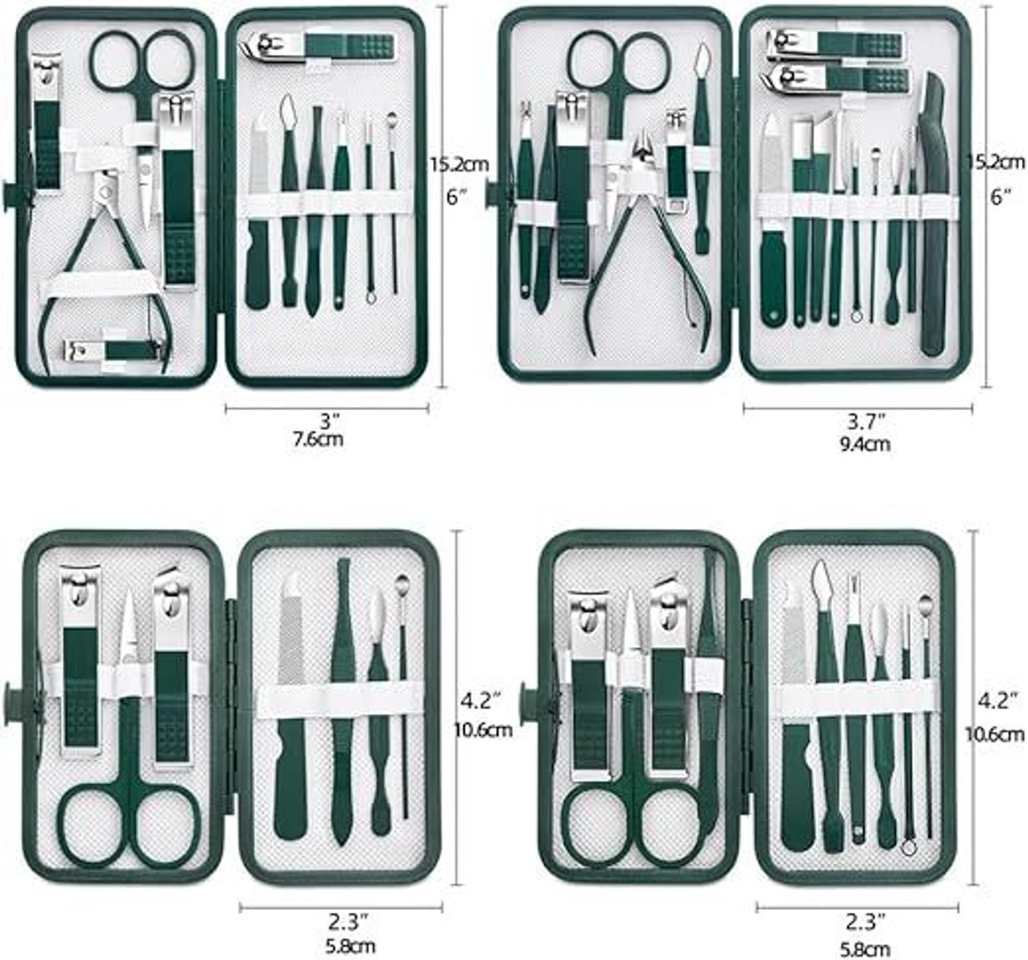 Image of wynyc 18 in 1 Professional Manicure & Pedicure Set Nail Scissors Grooming Kit