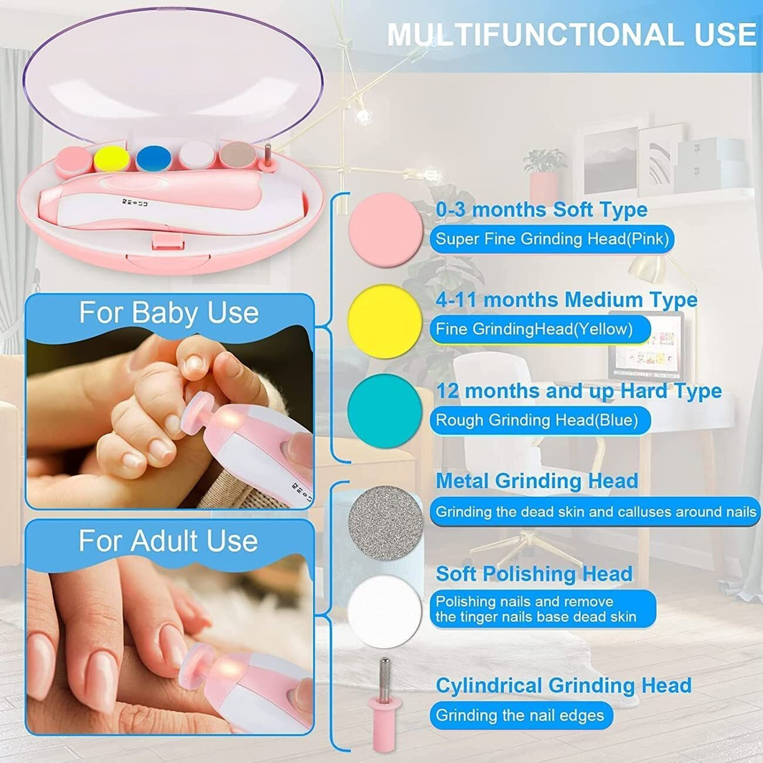 Image of beautiloon Nail Clippers Kit for Newborn Toddler Kids Toes and Nails, Baby Nail Cutter