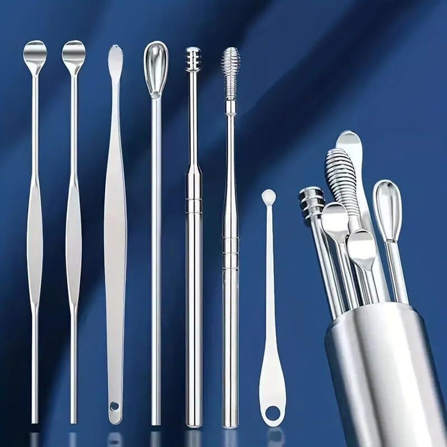 Image of NIGRIFIX New Ear Wax Cleaner Set, Ear Wax Remover Stainless Steel Tool Kit