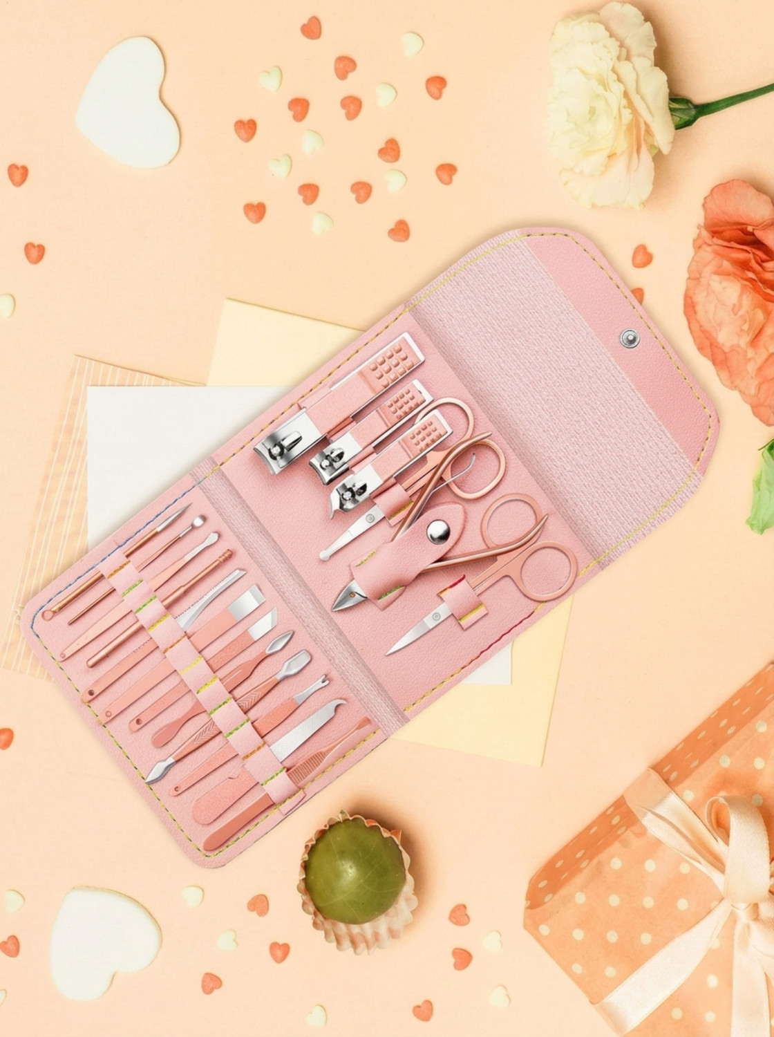 Image of MINARA 16 In 1 Grooming, Manicure and Pedicure Kit Pink