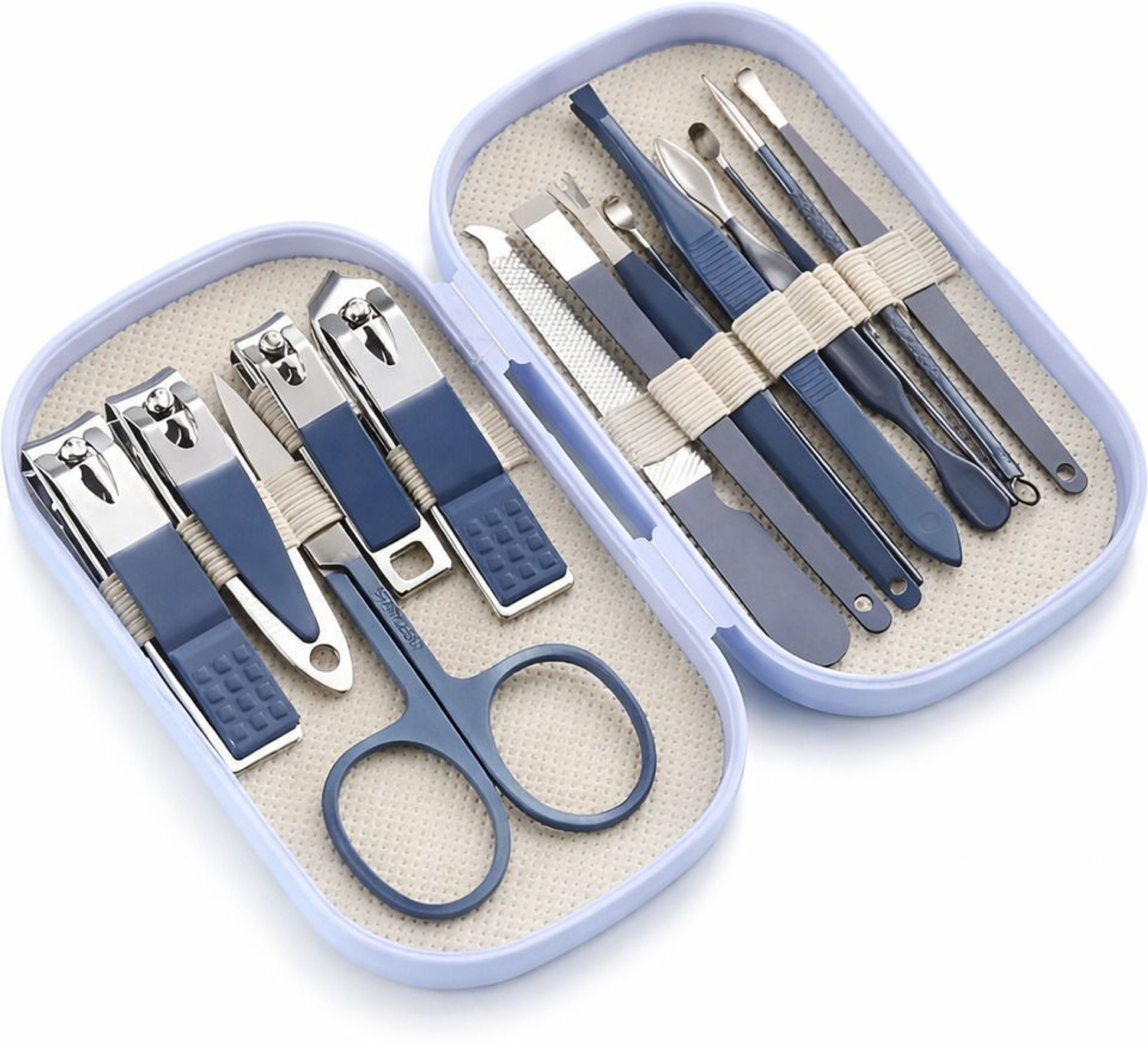 Image of REVATAKG Stainless Steel 14 in 1 Nail Clipper Set Manicure Pliers Ear Spoon Needle