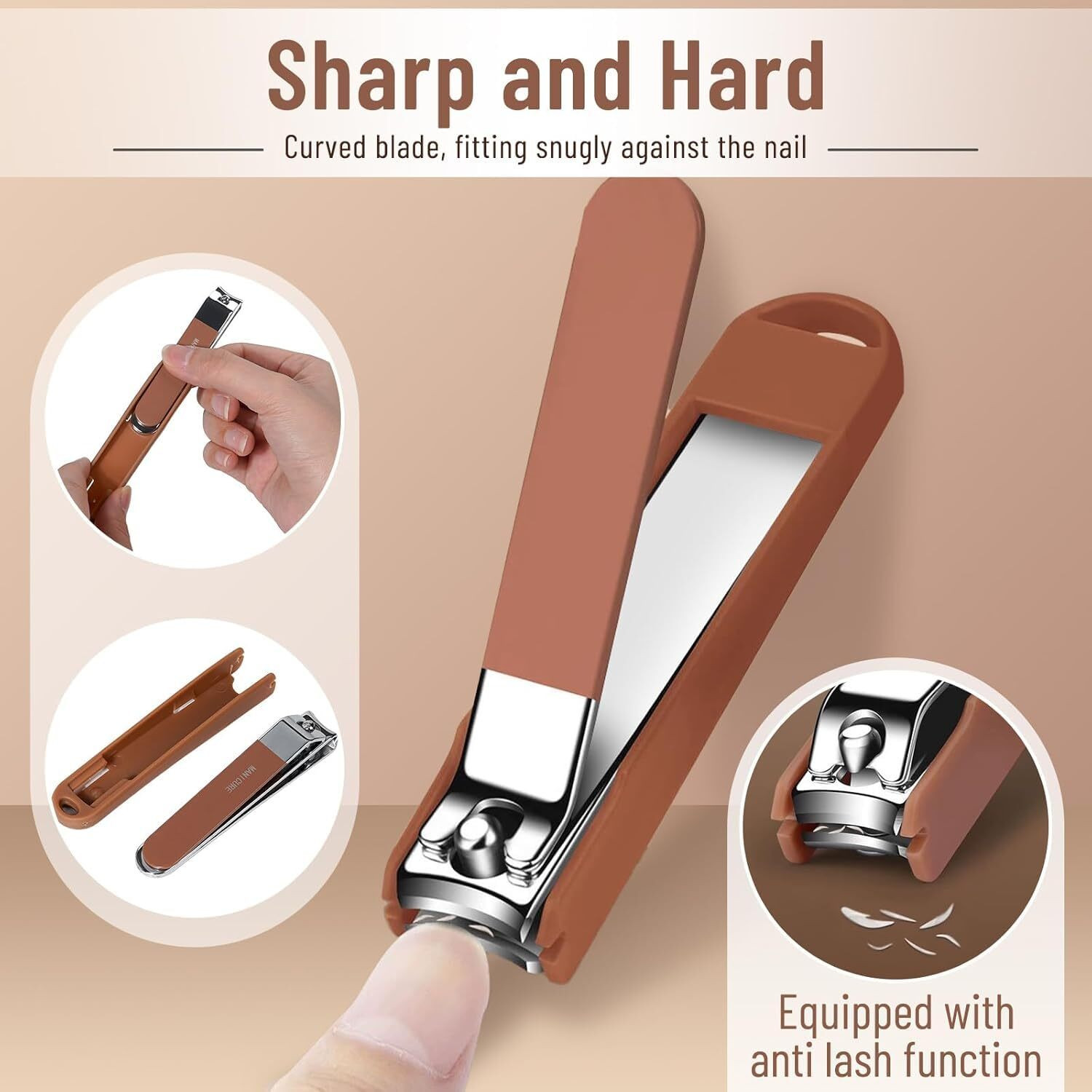 Image of QUINARITA 8 in 1 Professional Nail Clipper Set Stainless Steel Manicure Pedicure Kit