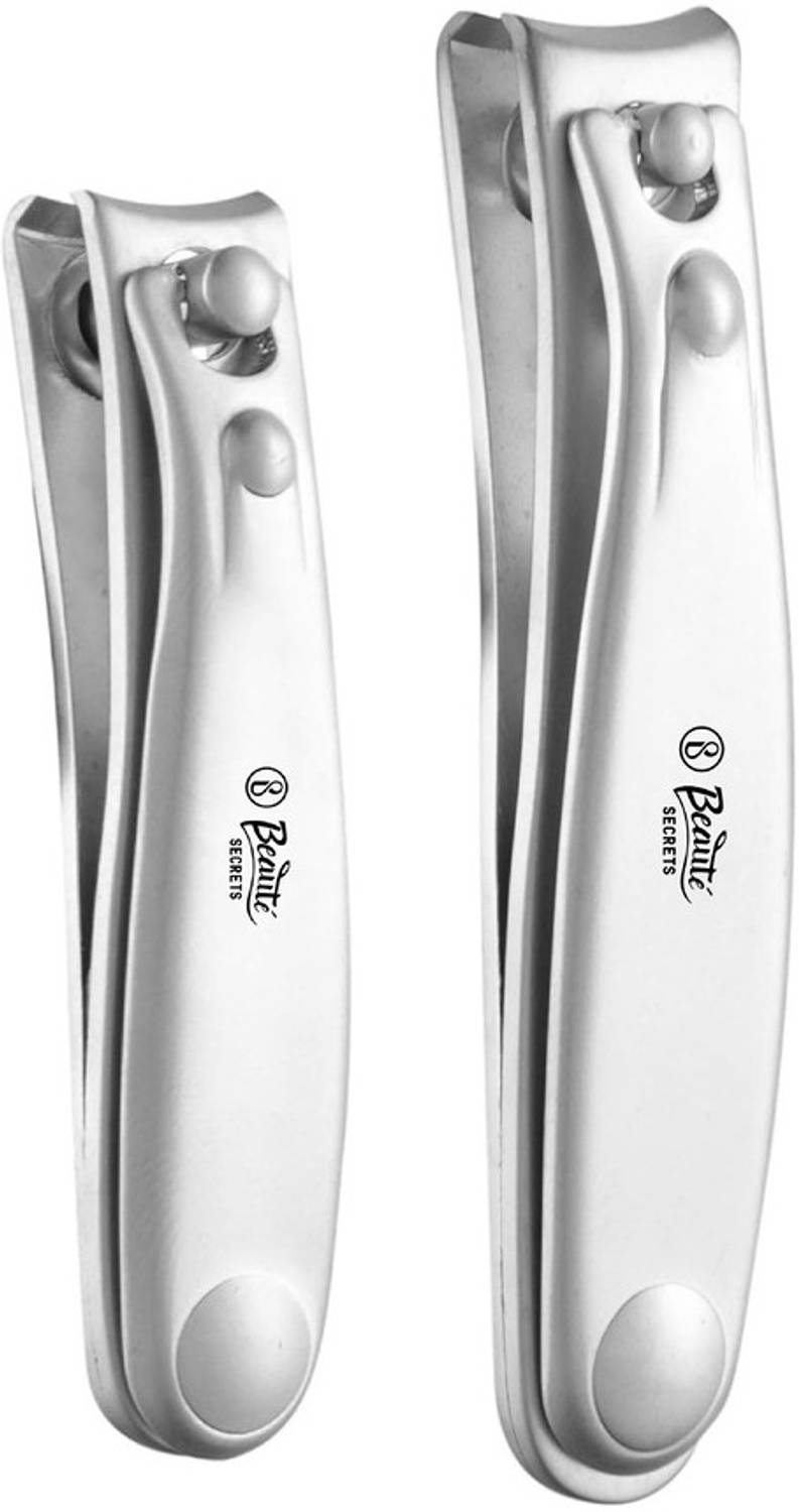 Beaute Secrets Nail Clipper Set Sharp Fingernail Clippers Toenail Clippers Nail Cutter Stainless Steel Sturdy Nail Trimmer for Men and Women, Silver