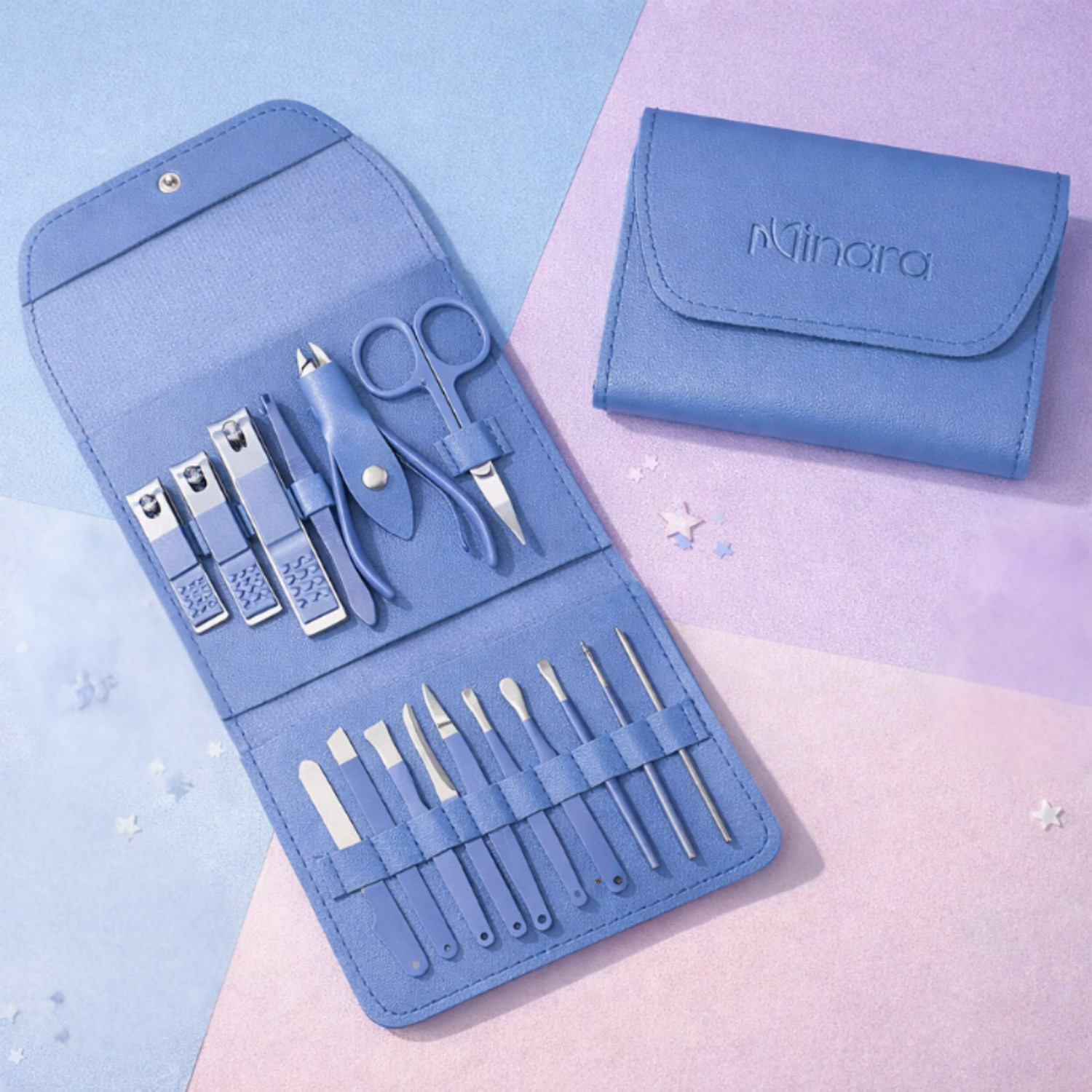 Image of MINARA 16 In 1 Manicure, Pedicure & Grooming Kit Blue