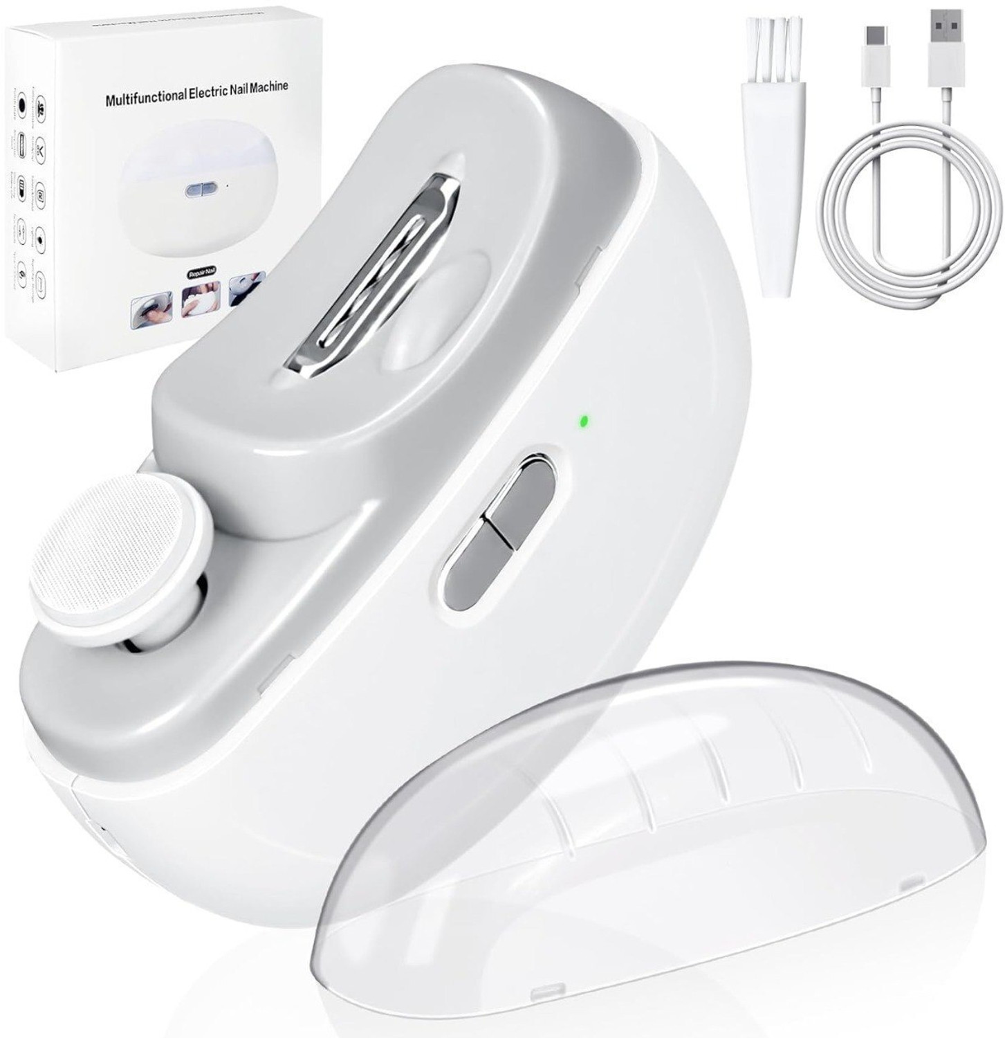 Image of Elektriglow Rechargeable Dual Purpose Electric Nail Clipper & Grinder for Trimming & Shaping