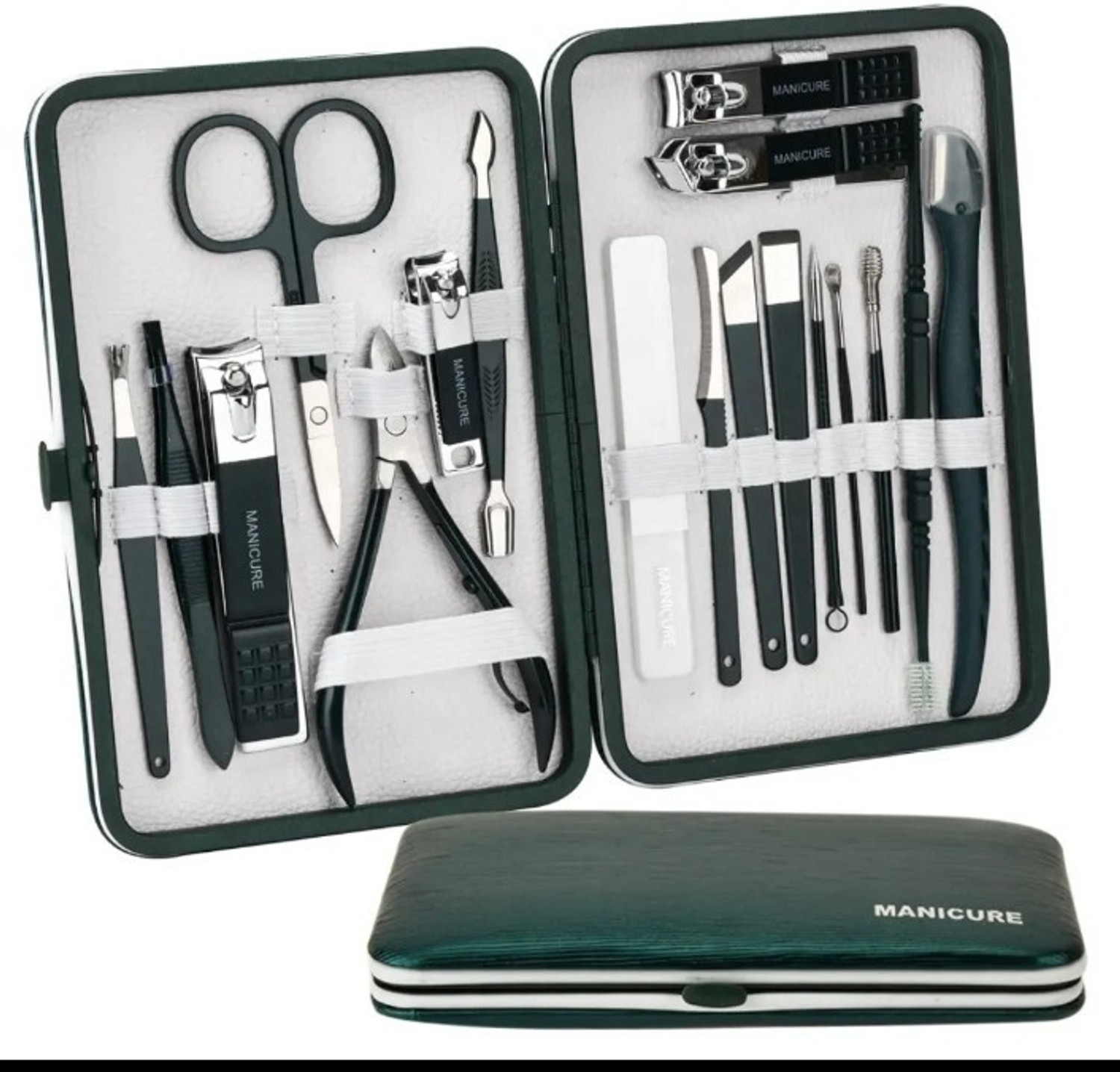 Image of VARIYAENTERPRISE28 18pcs Nail Clipper Set with Portable Travel Case