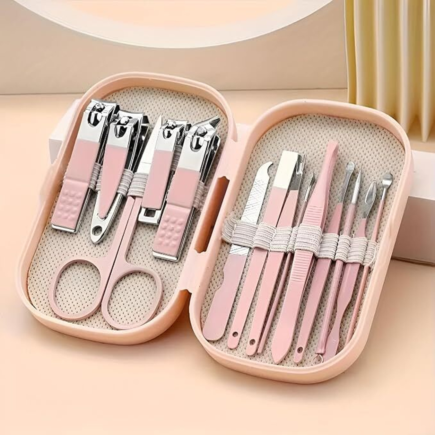 Image of UGAAM 14 Pcs Stainless Steel Ear Cleaning Tool Set with Nail Clippers