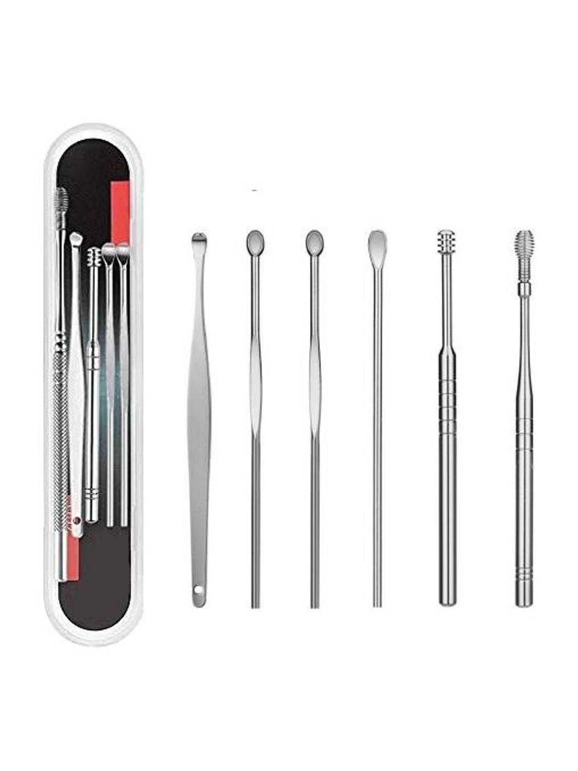 ABADRO 6 PCS Ear Cleansing Tool Set Ear Curette Ear Wax Remover Tool