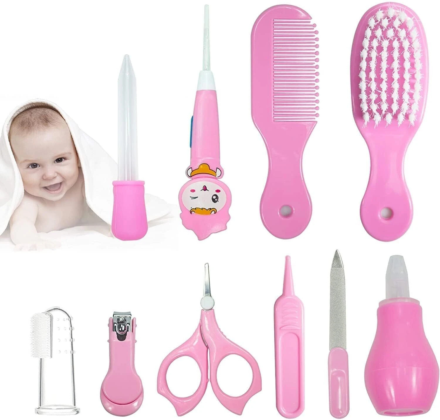 Image of AAHI ENTERPRISE Newborn Nursery Health Care and Grooming Kit, 10 in 1 Baby Set