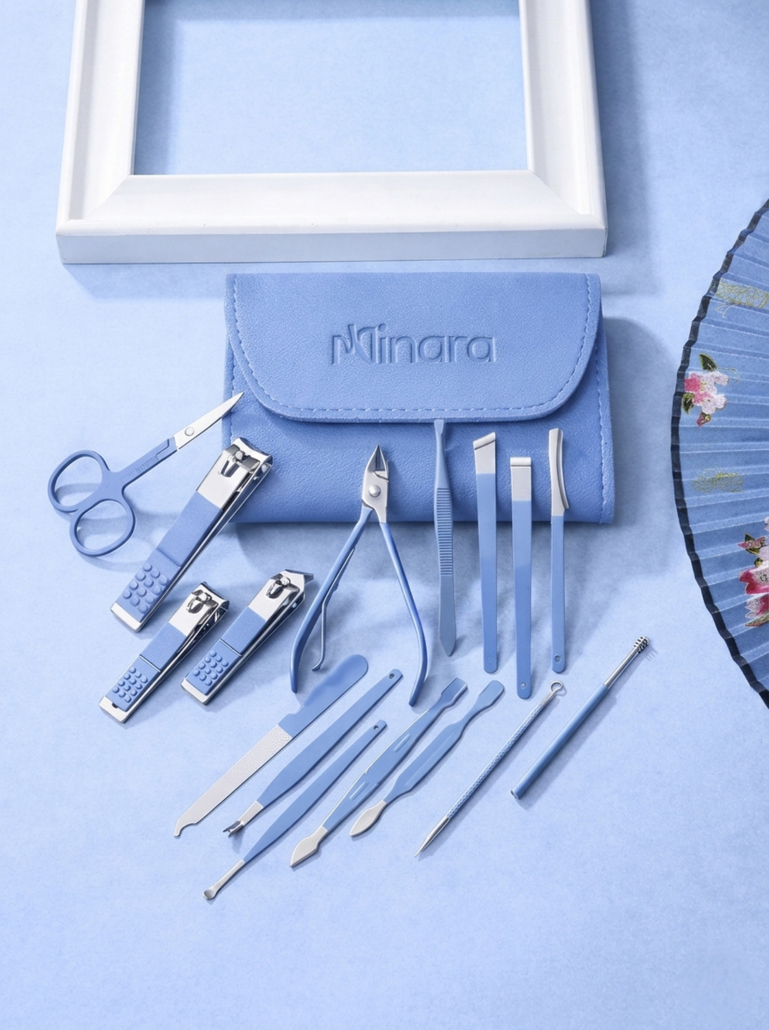 Image of MINARA 16 In 1 Manicure, Pedicure & Grooming Kit Blue