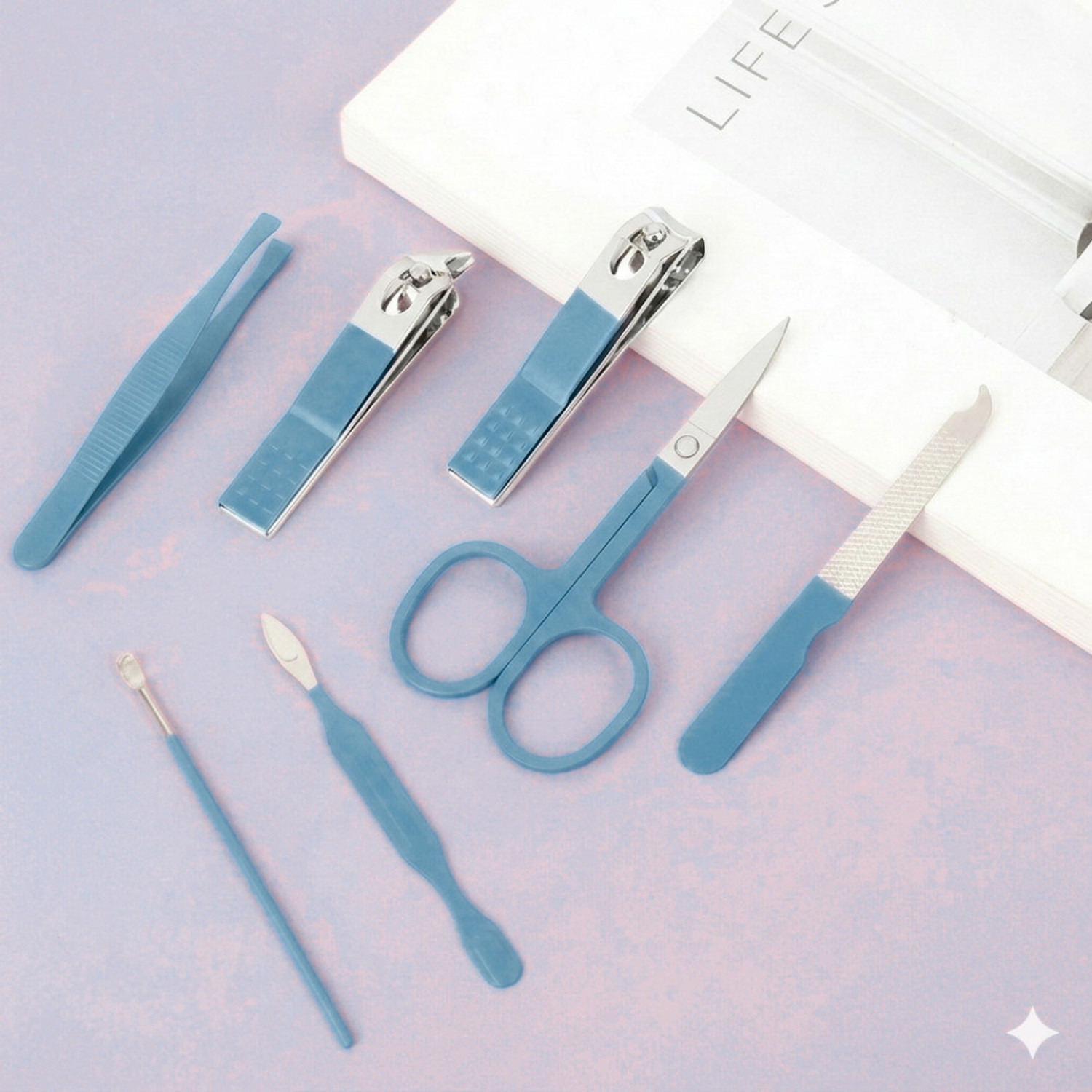 Image of MINARA 7 In 1 Manicure, Pedicure & Grooming Kit Blue