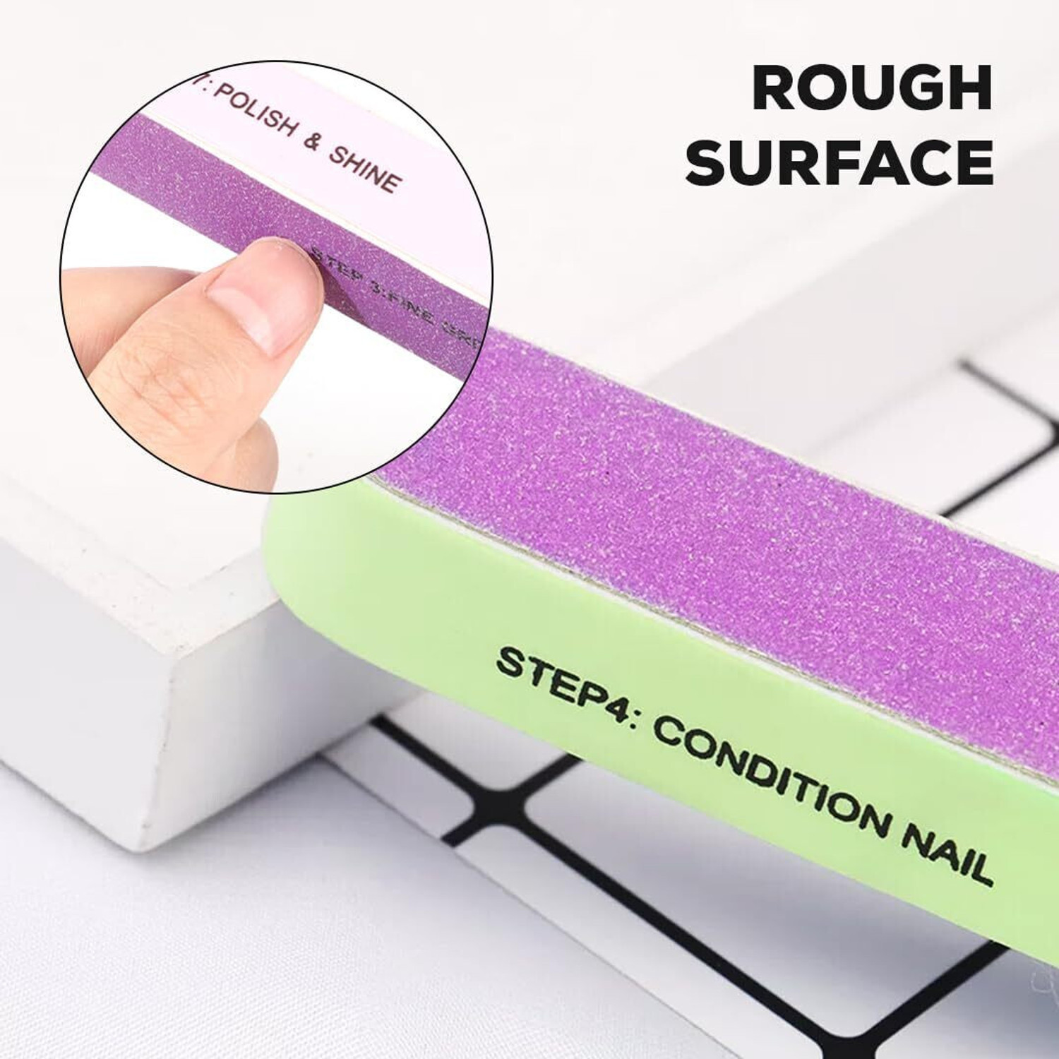 Image of Bikauaa 7-Sided Nail Buffer /Shiner /Filer for Manicure (Set of 2)