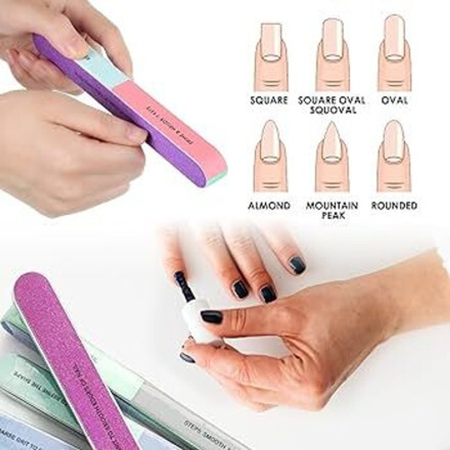 Image of Bikauaa 7-Sided Nail Buffer /Shiner /Filer for Manicure (Set of 2)