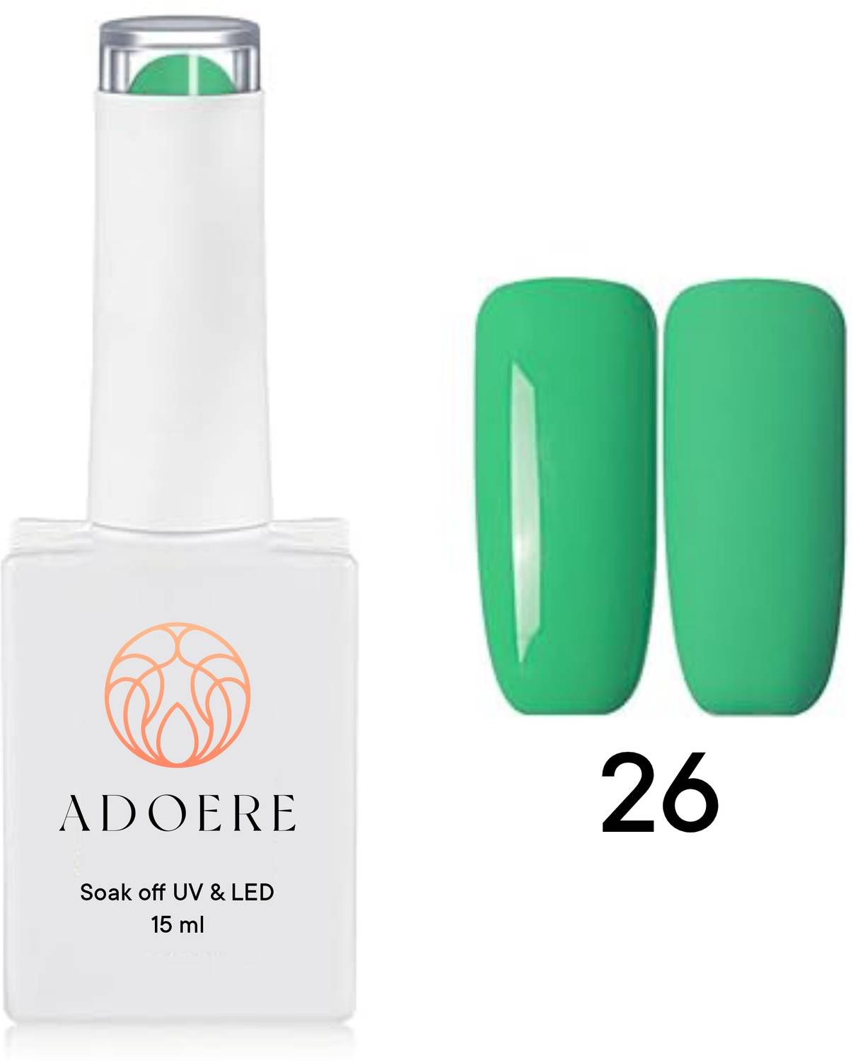 Adoere Gel Nail Polish | Soak off UV Led Gel Polish for Nail Art | Shade - 26