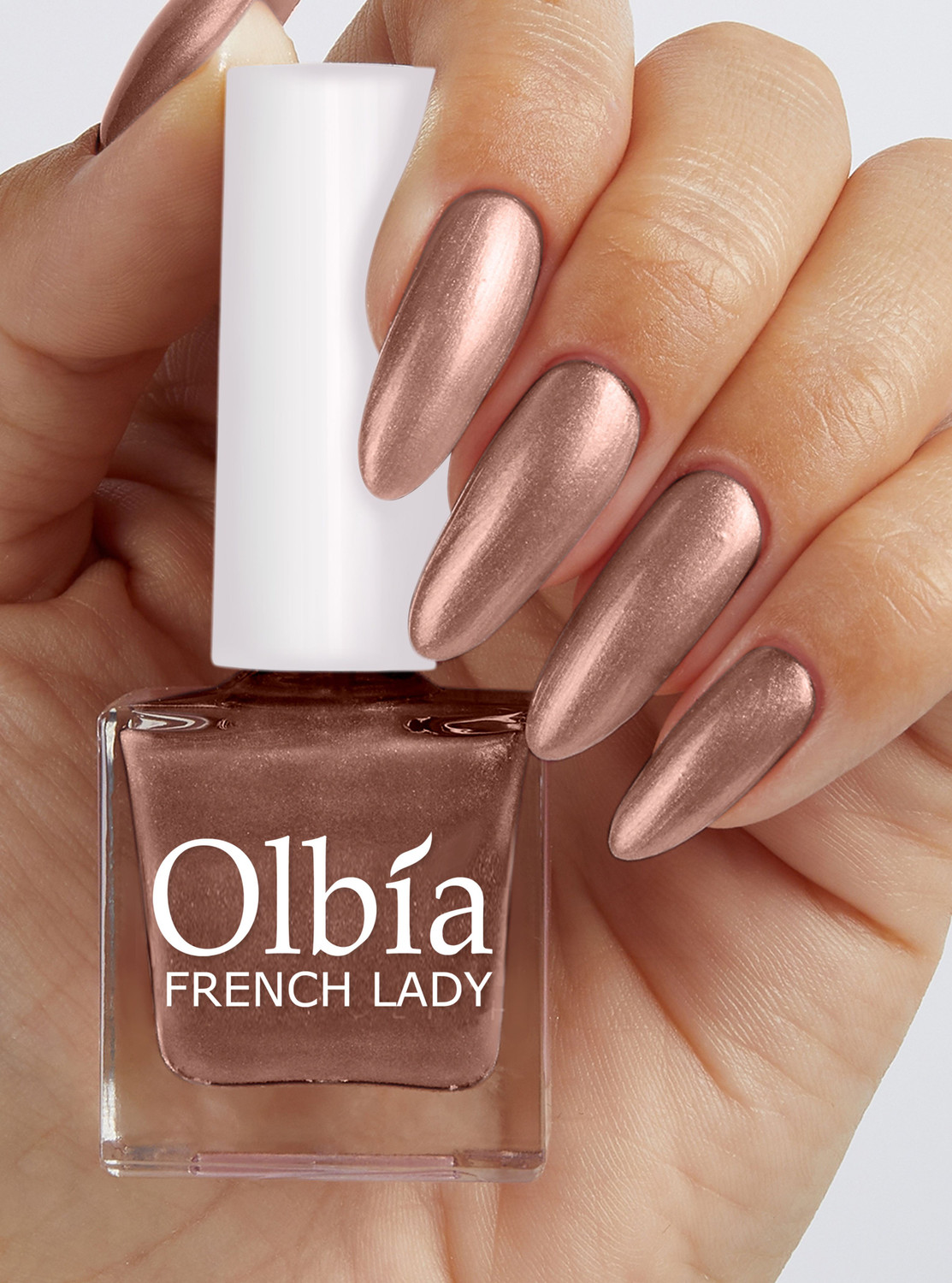 Image of Olbia Best Affordable Gloss Nail Polish Combo 6 Pcs Nude, Mauve, Gold, Silver, Dark Chocolate, Mouse Brown