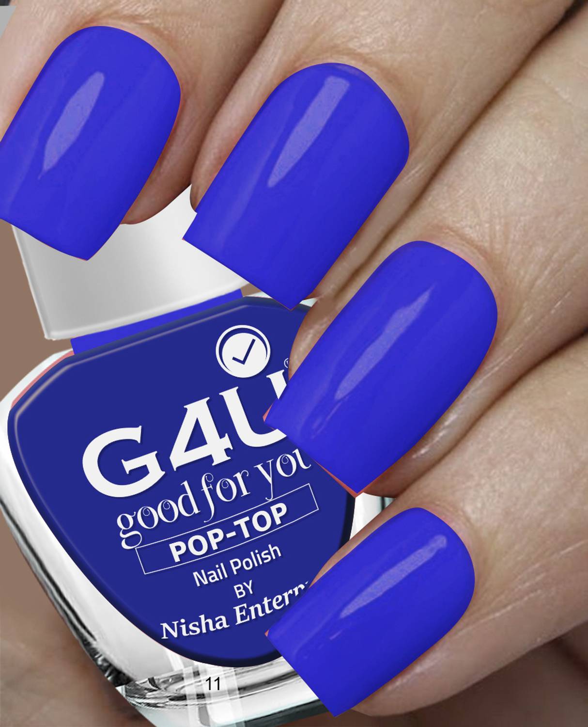 G4U 100% Vegetarian Nail Polish Kit 19M2024A62 Blue-Peach-Baby