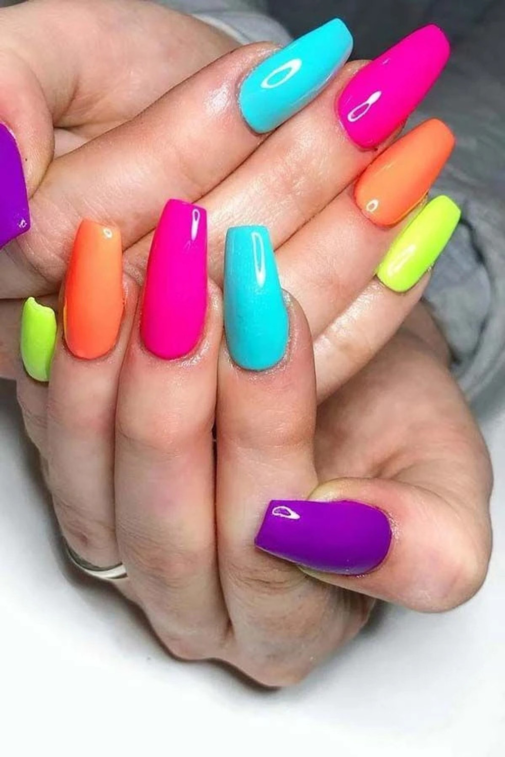 Image of Finger Nail Polish 6 Pcs Multicolor