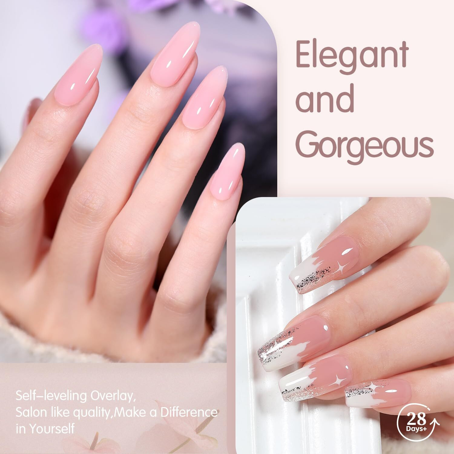 Image of THR3E STROKES UV Gel Nail Polish Set Dreamy Shades of Pink, Peach & Nude Gel Polish Kit 7.5ml Nude 243