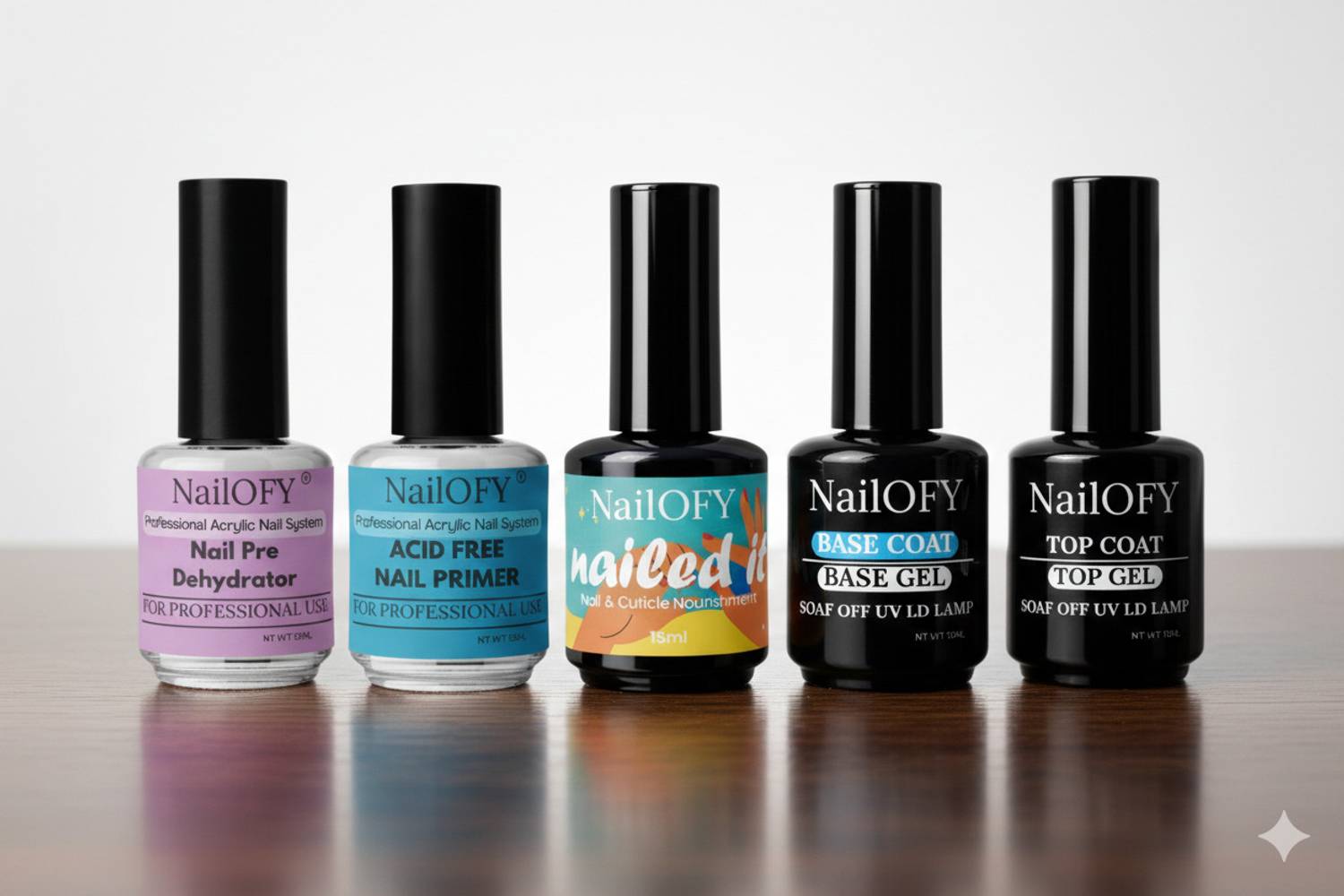 6skins Professional UV LED Gel Polish Set 5 Blue Pack of 5 - Image 1
