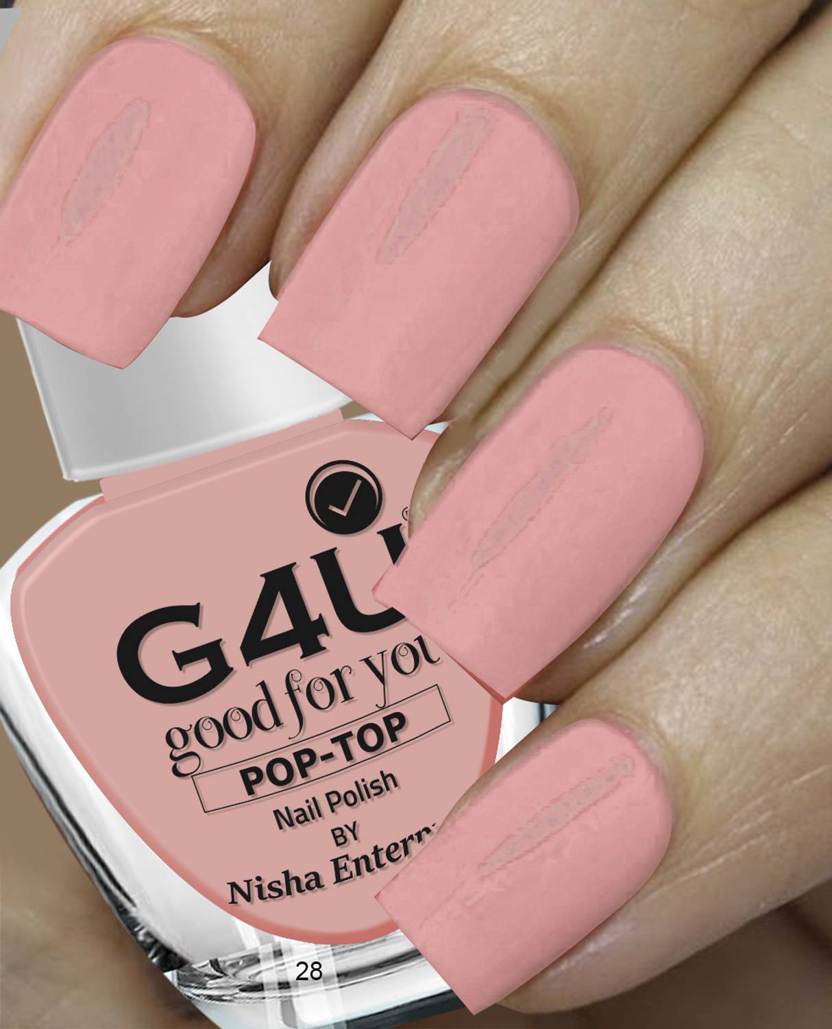 G4U 100% Vegetarian Nail Polish Kit 19M2024A62 Blue-Peach-Baby