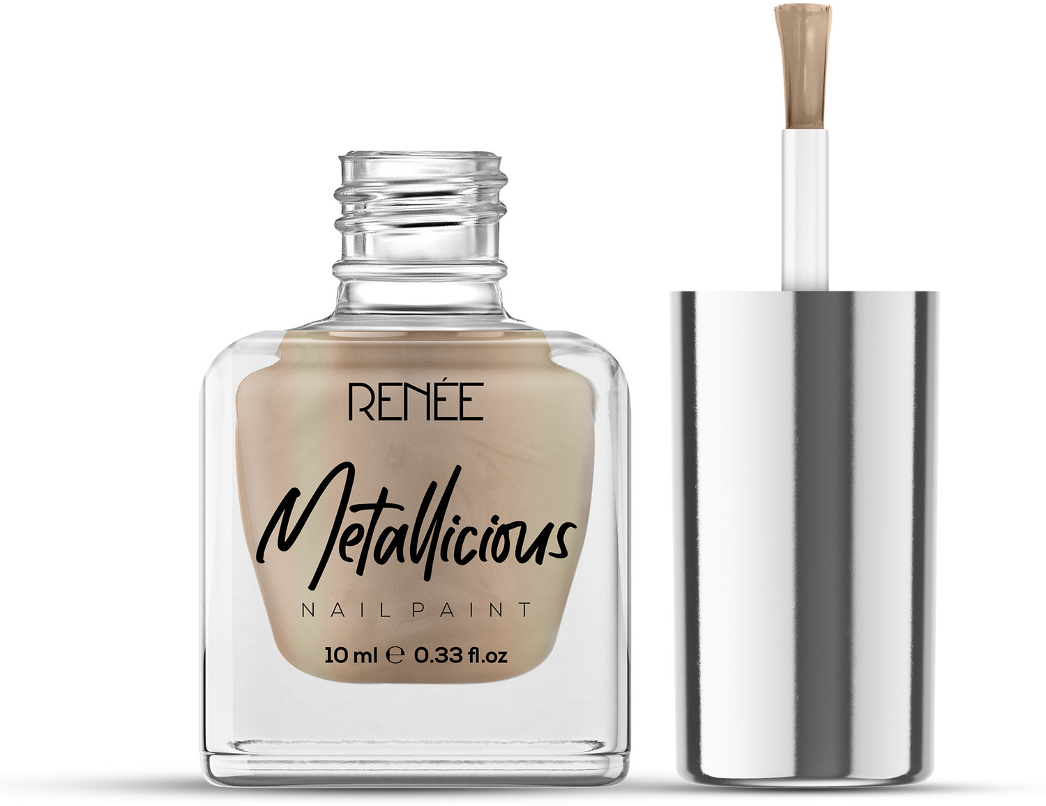 Image of Renee Metallicious Nail Paint Gold Brass | Chip Resisting Formula with High Shine Gold Brass