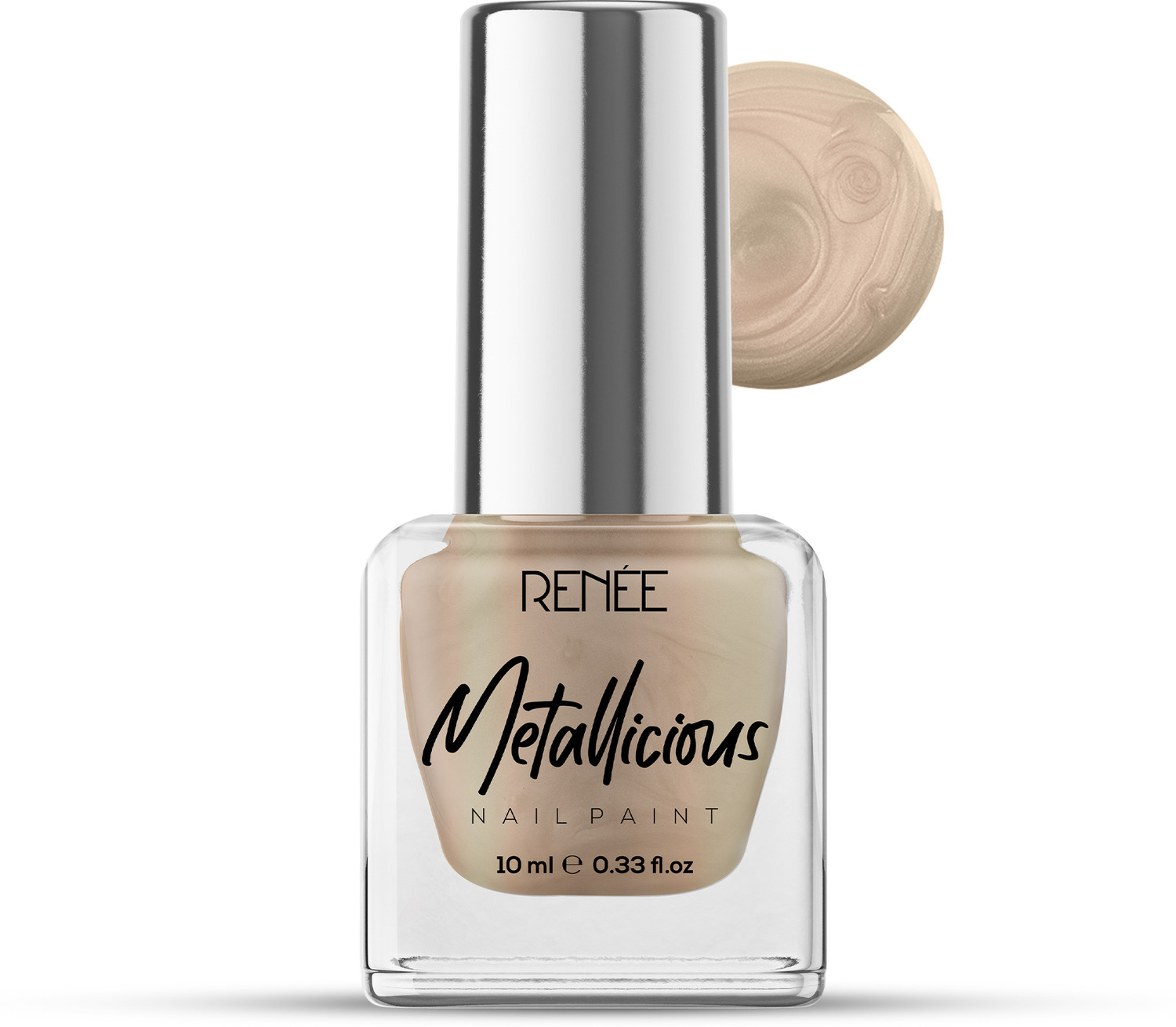 Image of Renee Metallicious Nail Paint Gold Brass | Chip Resisting Formula with High Shine Gold Brass