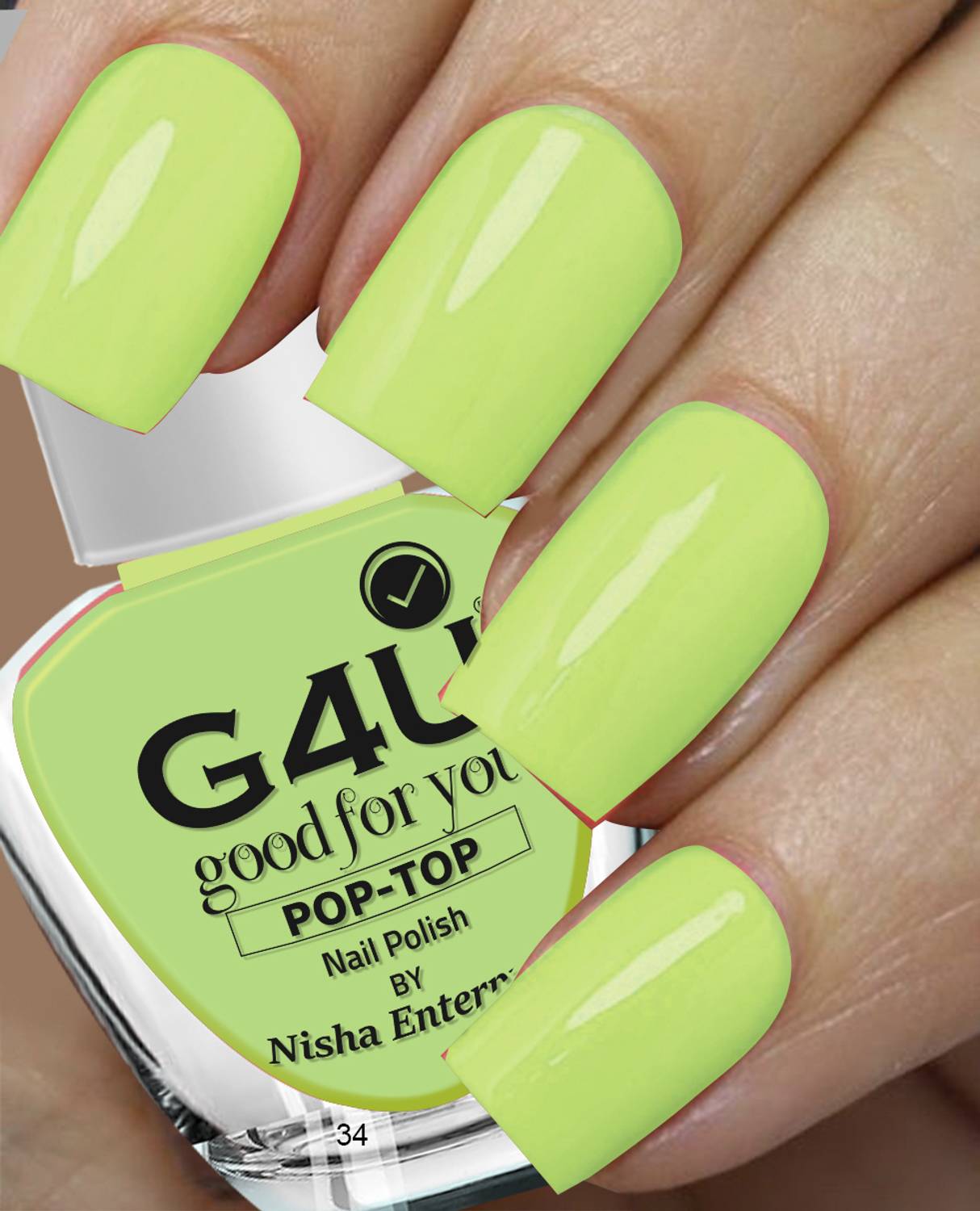 G4U Bright 4 Pcs Quick Dry Nail Polish Kit A92 Teak-Mint-Sky Blue
