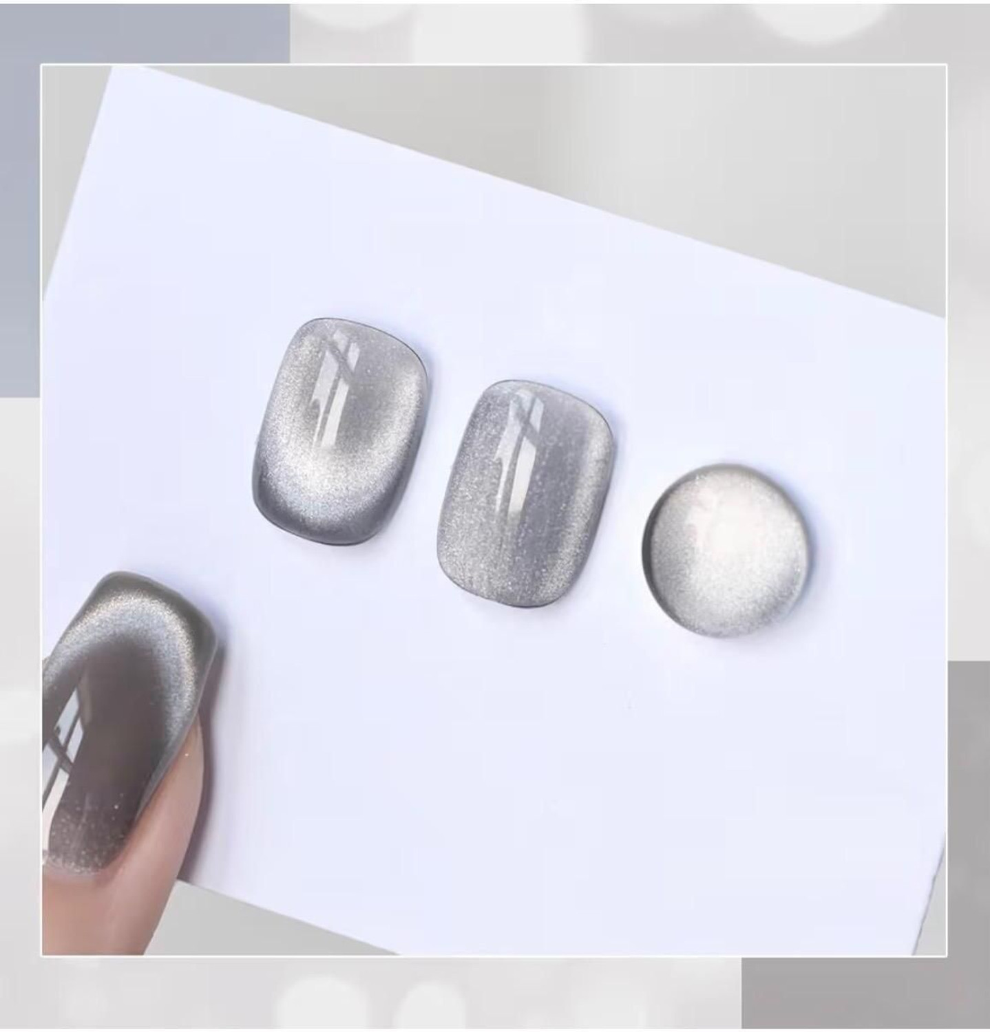 Image of BOLT BEE 4 Pcs Each 9 ml Cat Eye Gel Polish Gold, Silver, Rose Gold & Red (Pack of 4)