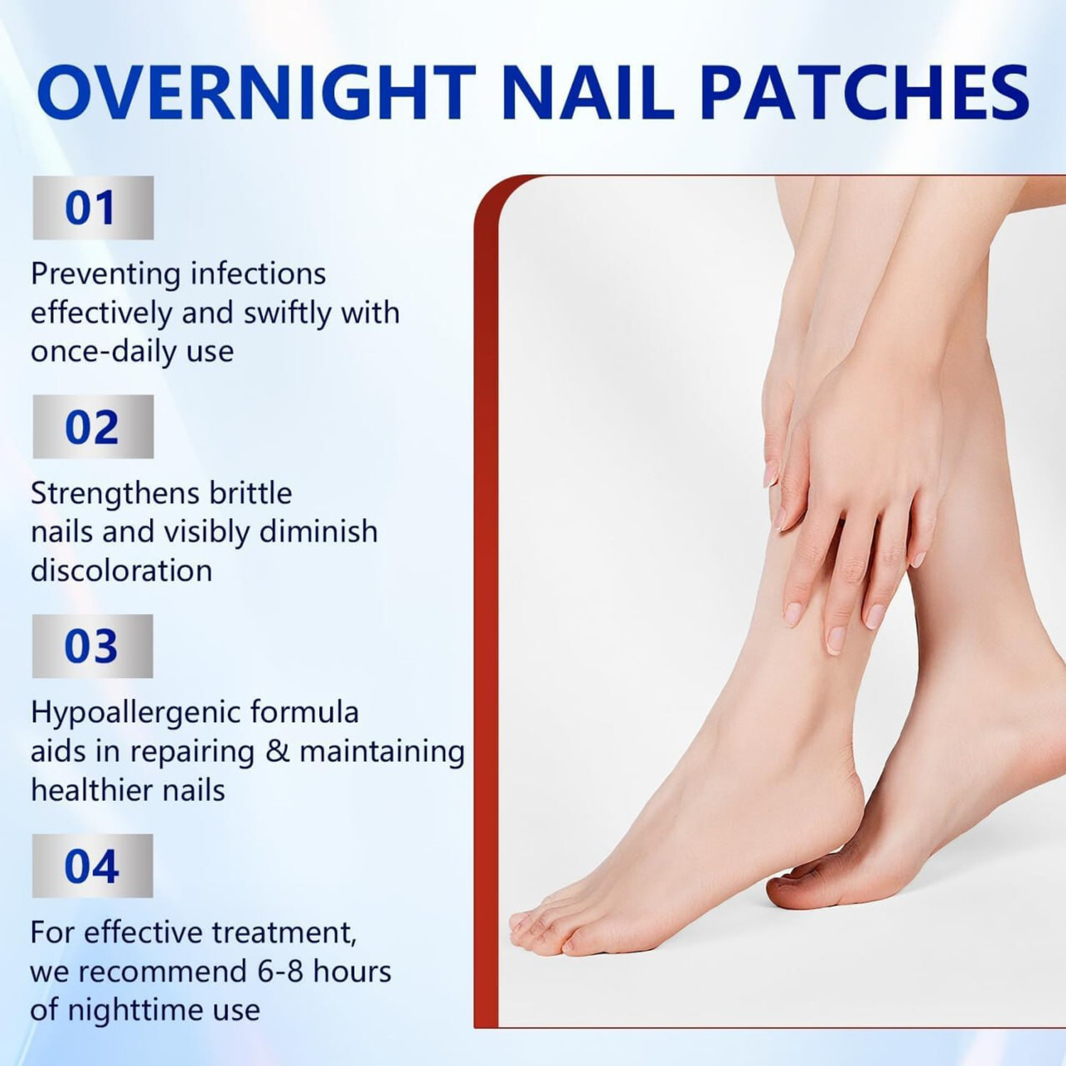 Image of urben Wipe Toenail Repair Patches 21 Pcs Antifungal Nail Care for Toe & Finger