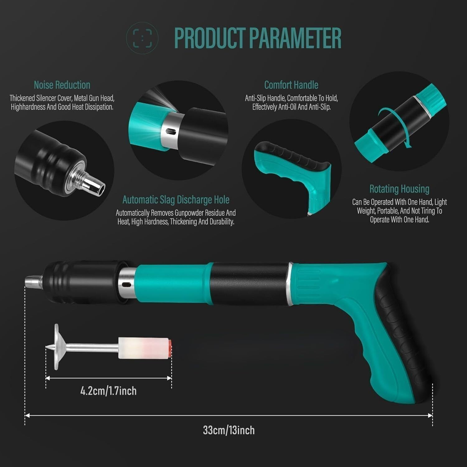 Image of REEVA ENTERPRISE Portable Mini Nail Shooting Machine with 10 Nails, Nail Wall Fixing Tool Portable Mini Nail Shooting Machine with 10 Nails Corded & Cordless Nailer