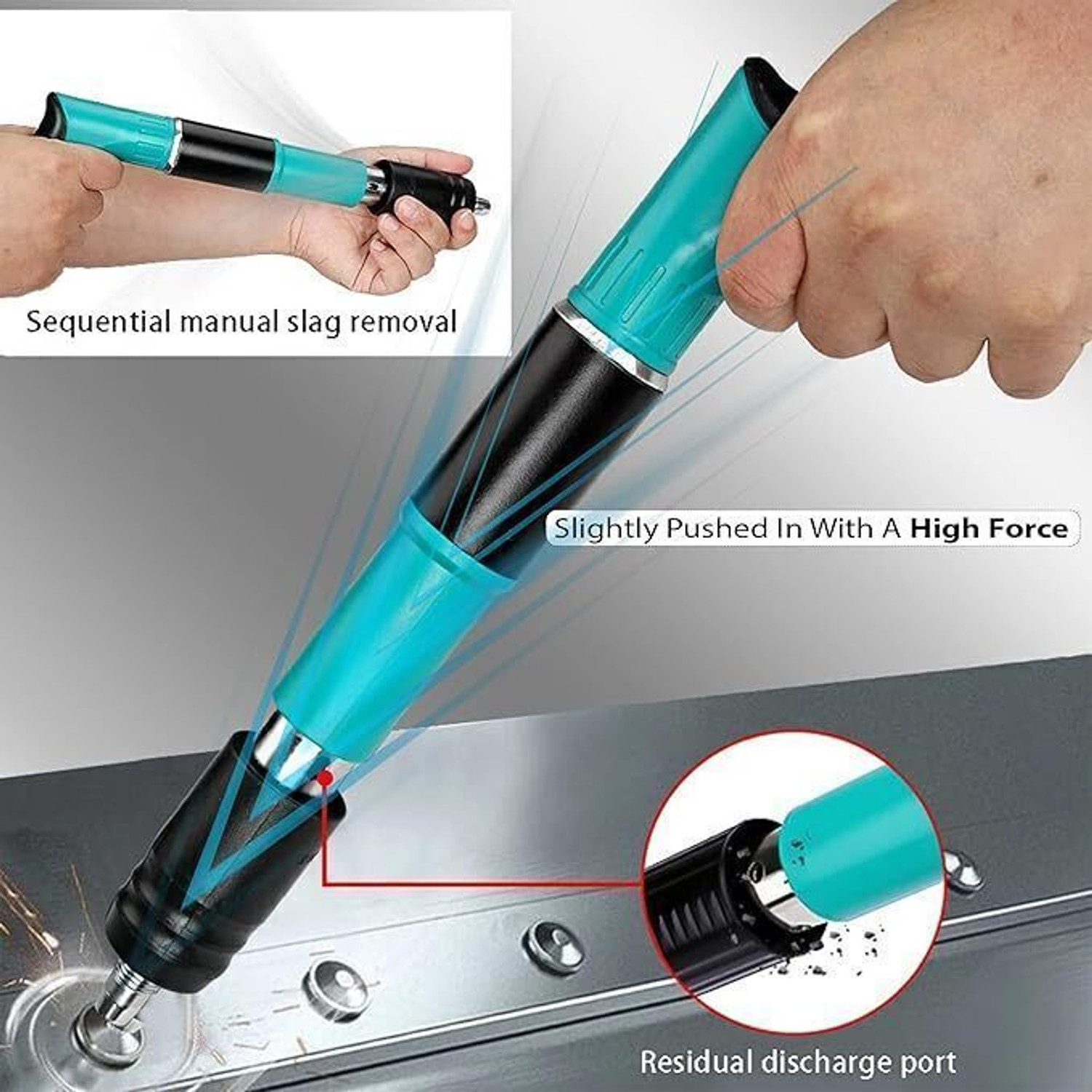 Image of HVG TRADERS Steel Nail Gun Wall Fastening Tool Nails Rivet Tool Portable Mini Nail Shooting Machine Corded Nailer