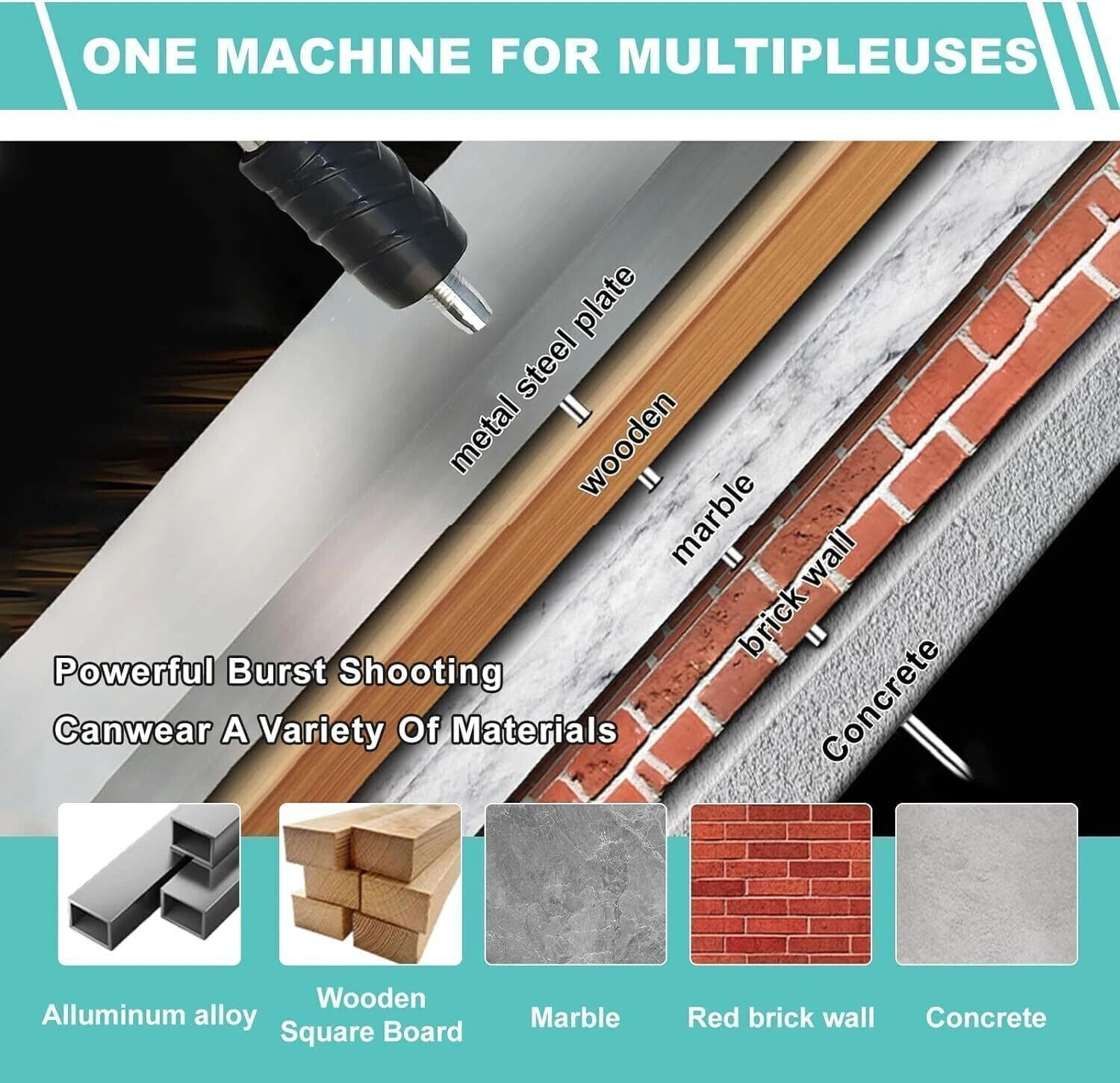 Image of PRIME KINGS PKNG1 Portable mini fixer Furniture Pressure Cordless Nail Gun Pneumatic Nailer PKNG1 Cordless Nailer